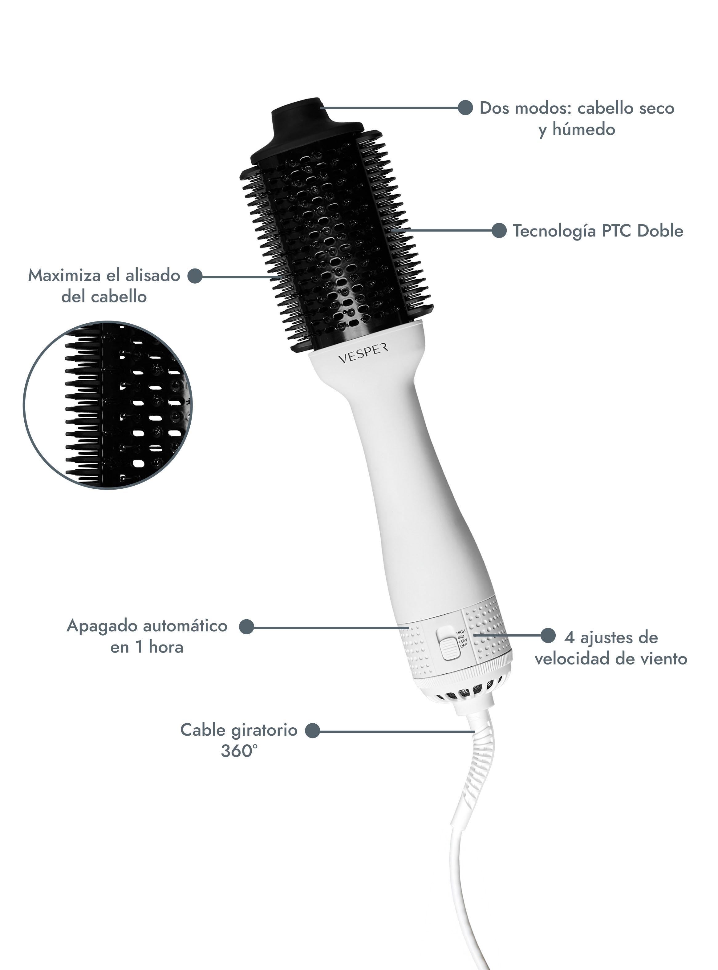 Cepillo Alisador 4 en 1 VH-011 Blanco-4