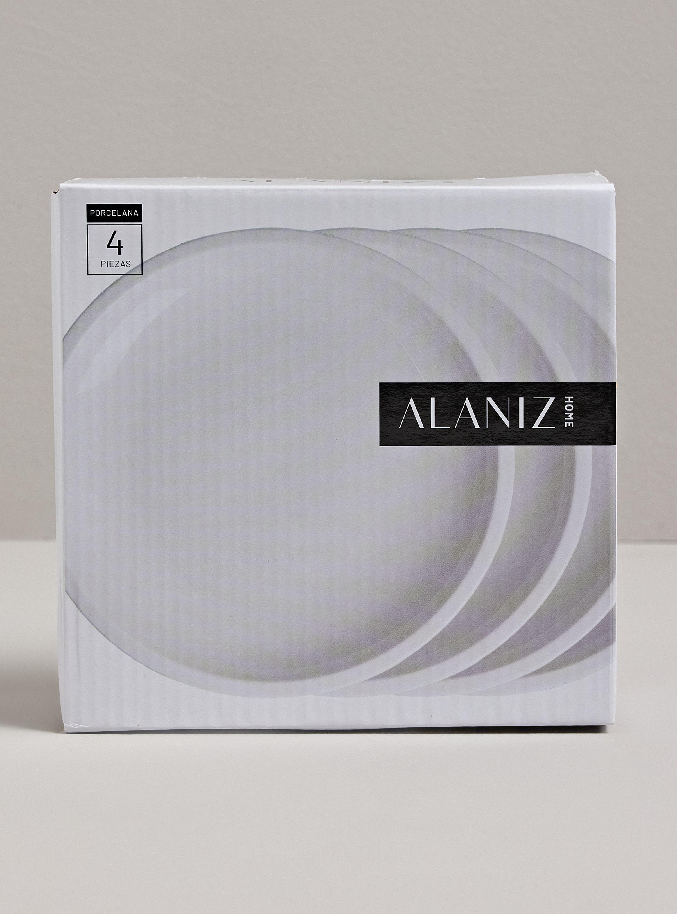 Set 4 Platos 16.5 cm Neutral Porcelana-3