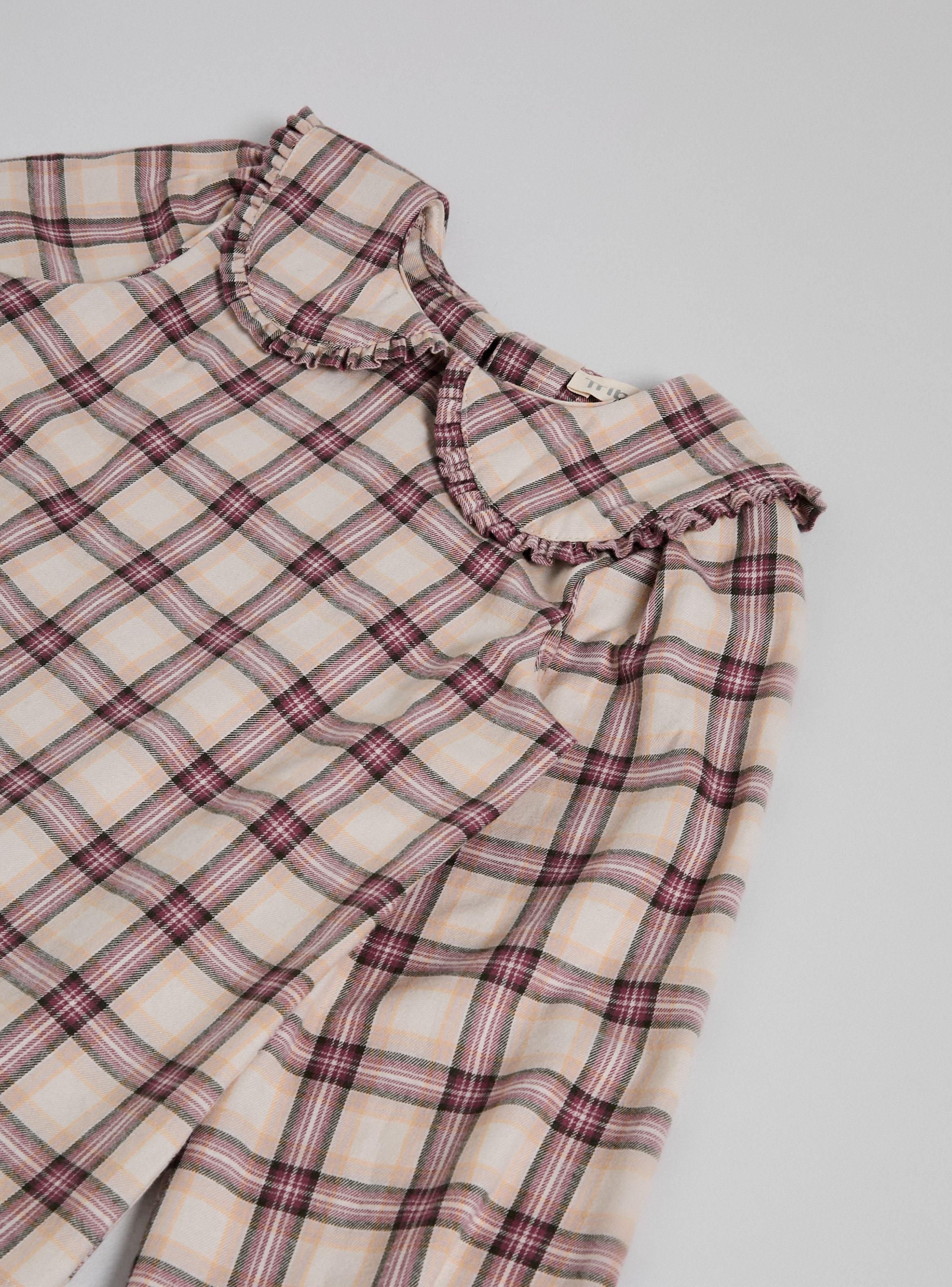 Blusa Escocesa Cuello Bobo-3