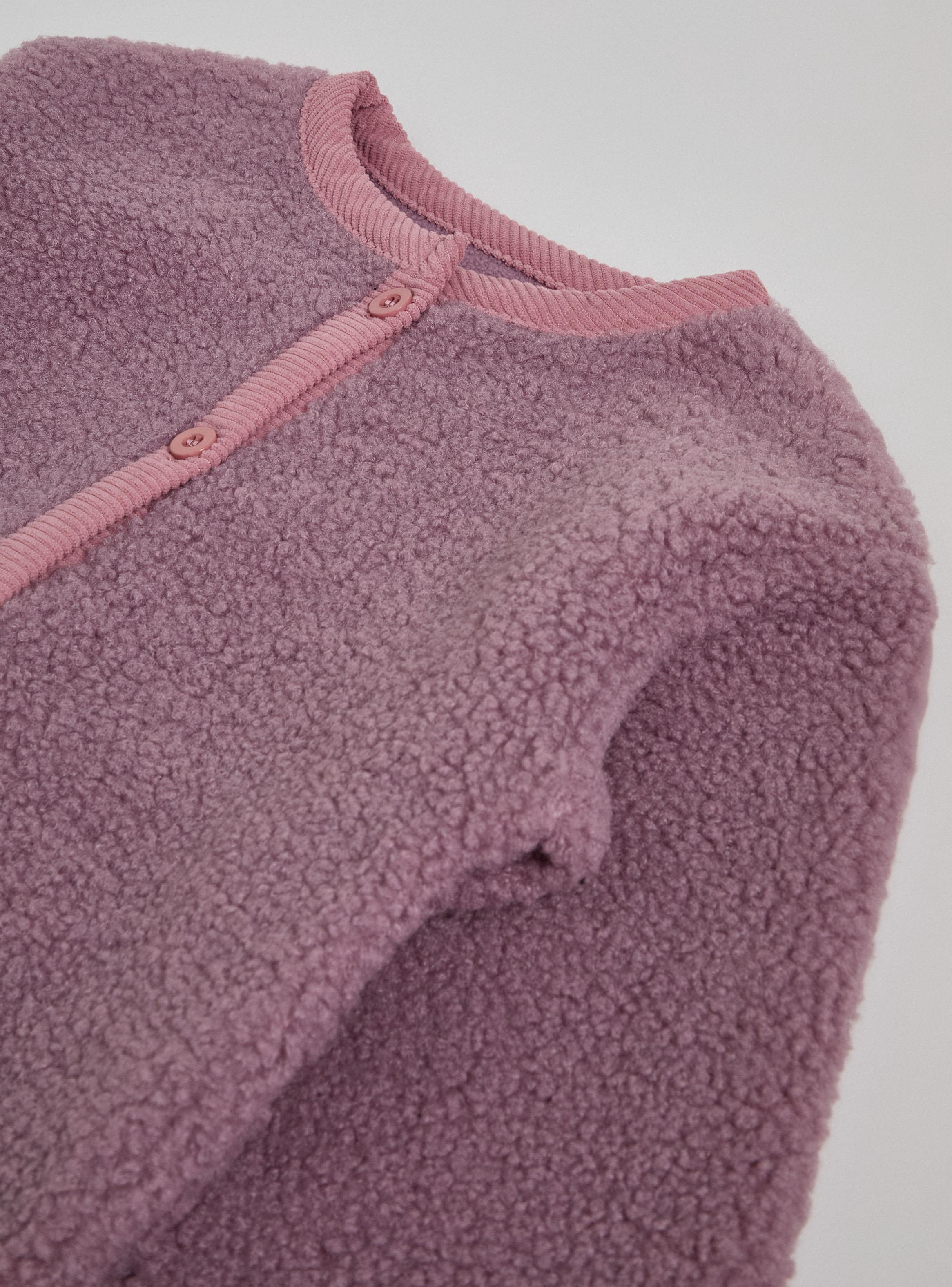 Chaqueta Sherpa Detalles Rib Niña-3