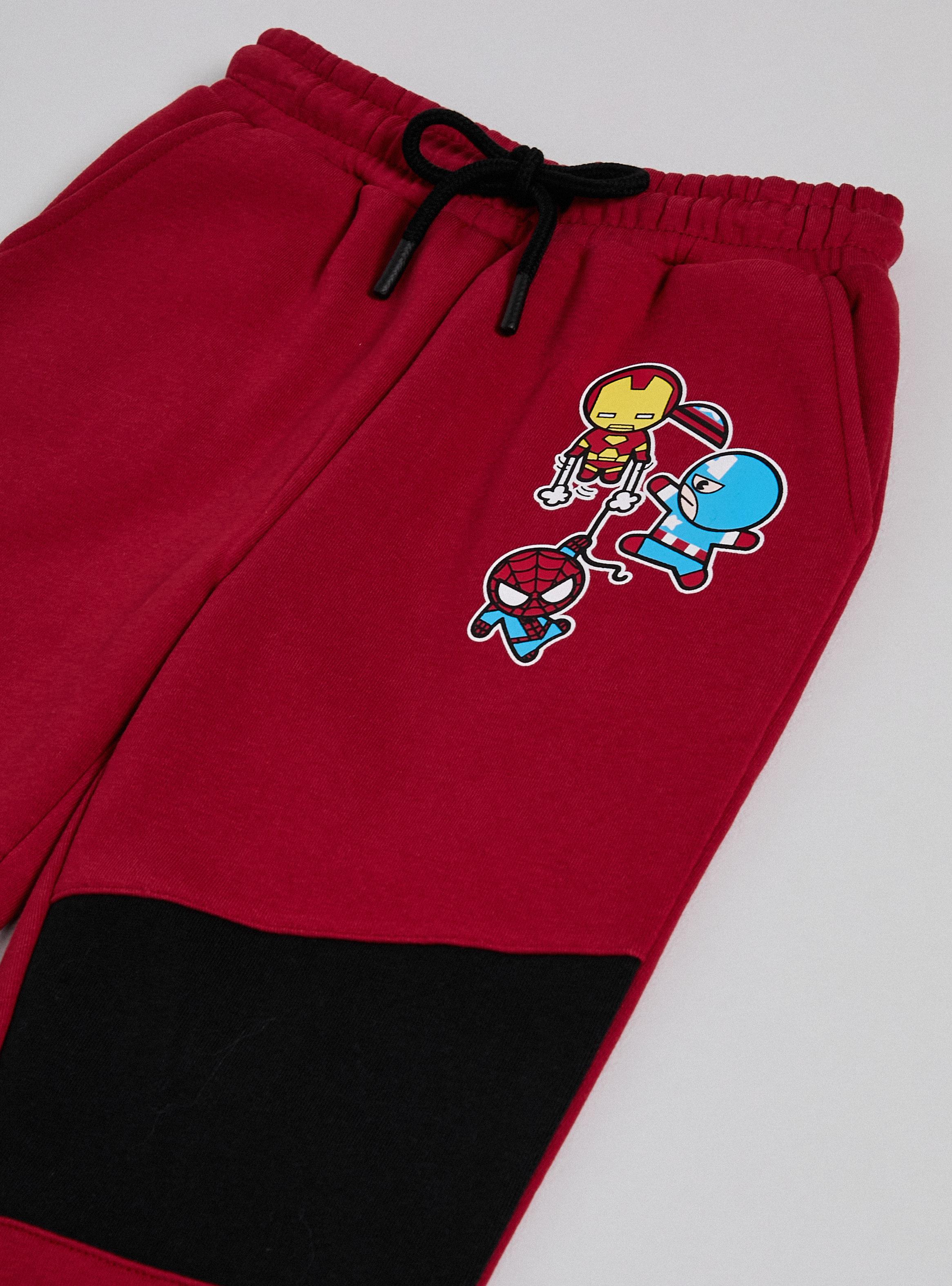 Pantalón de Buzo Jogger Estampada Avengers Algodón-3