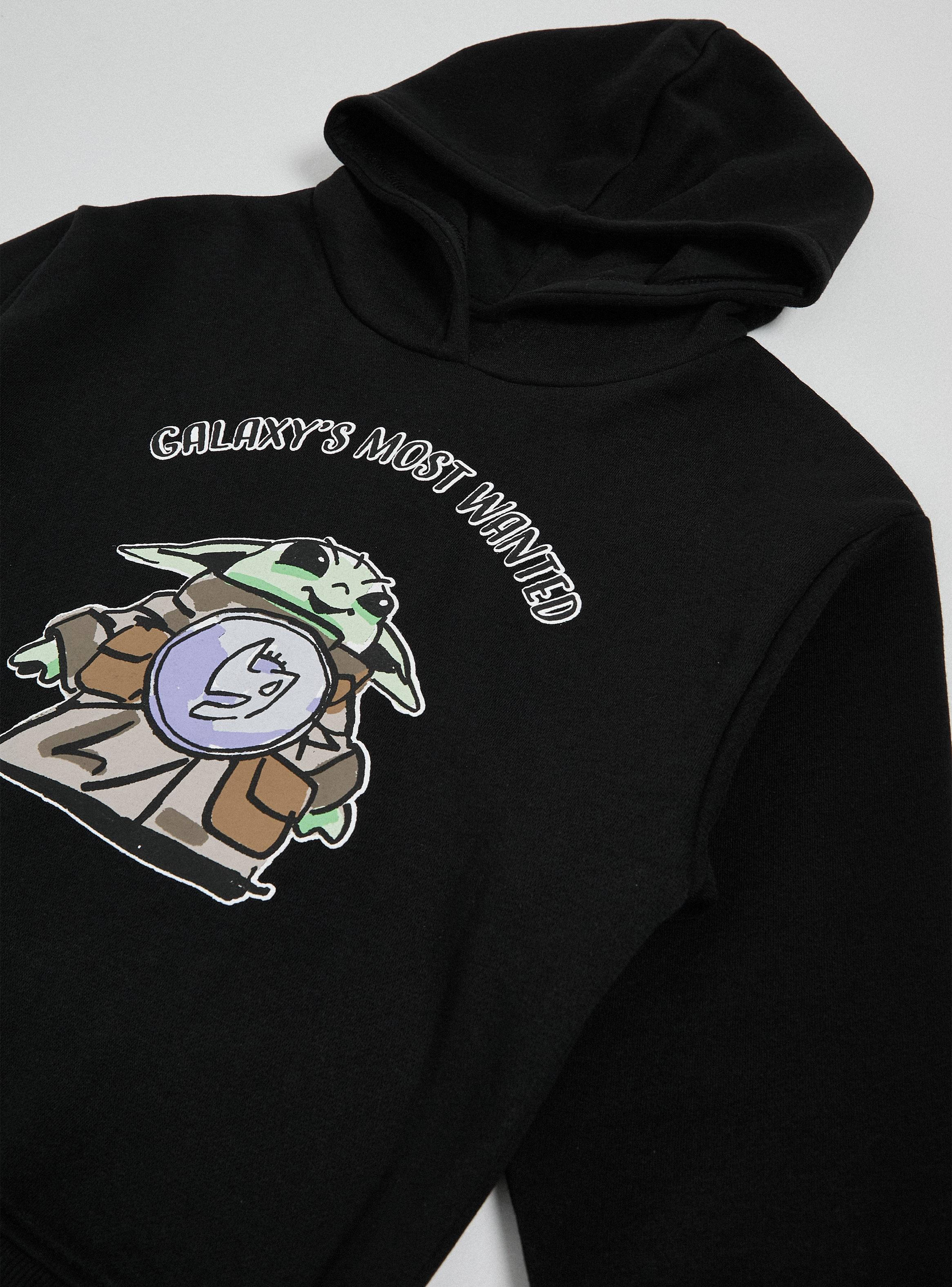 Polerón Capucha Estampado Mandalorian Algodón-3