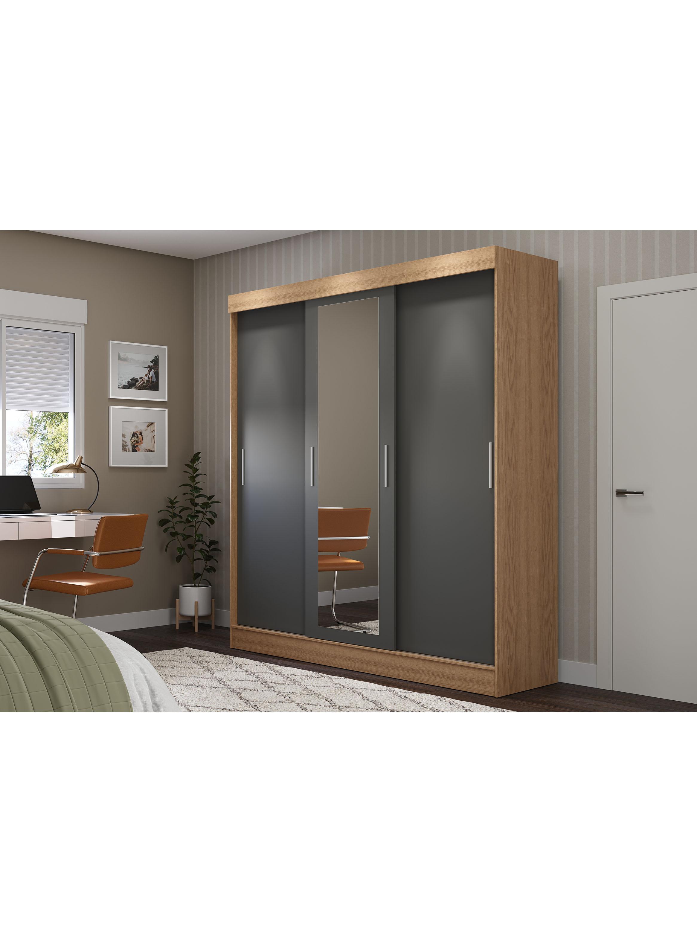 Clóset Mallorca 3 Puertas Gris-4
