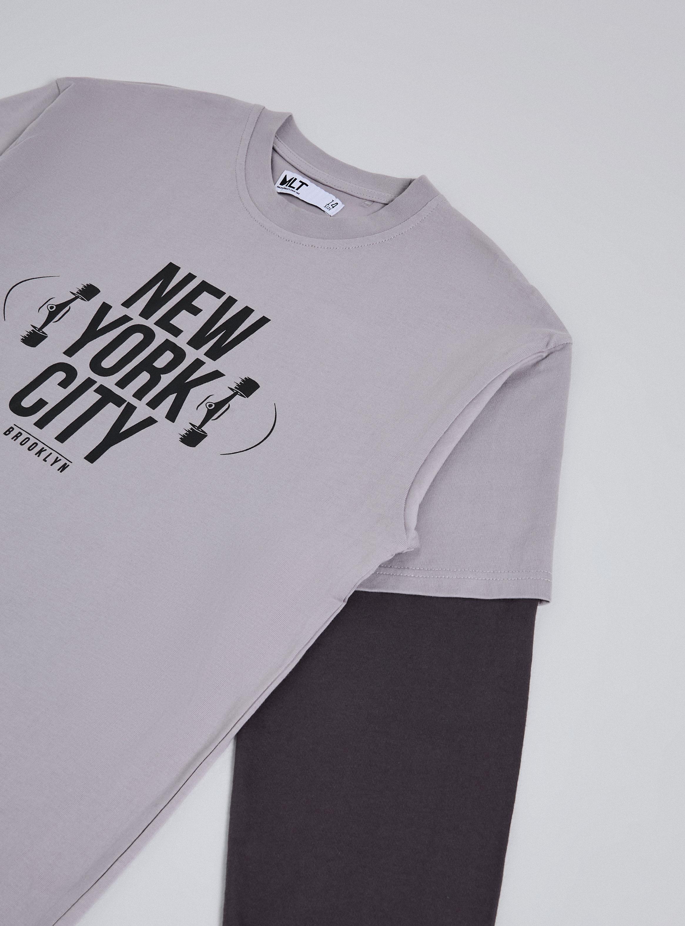 Polera Doble Manga Rubber Print-3