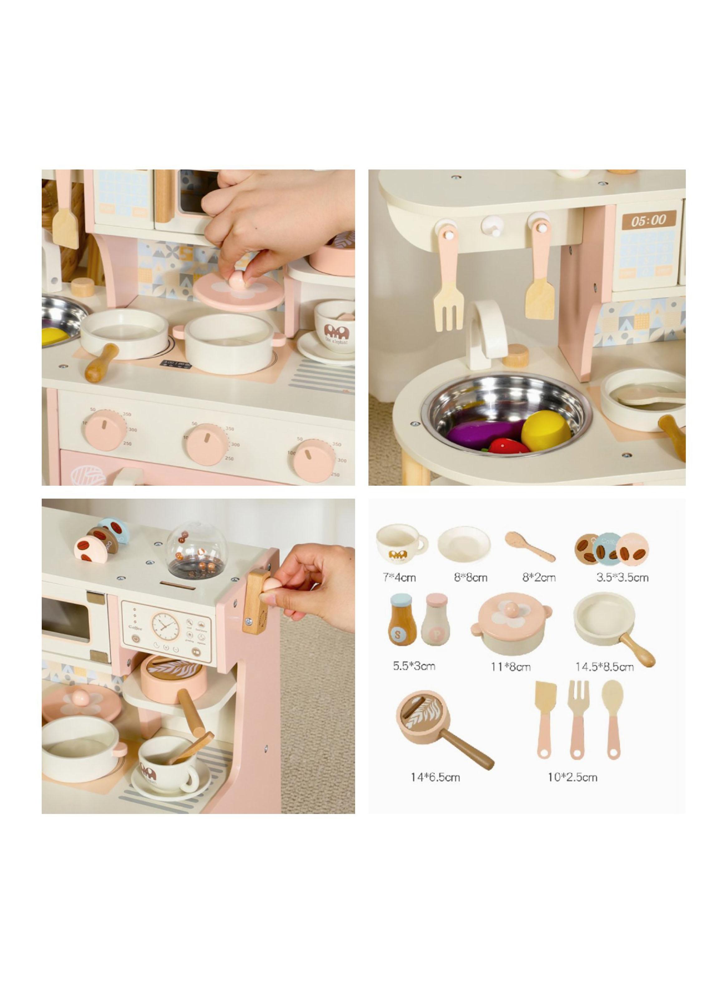 Juguete Mini Hogar Cocina Cafetera Emily Rosada-3