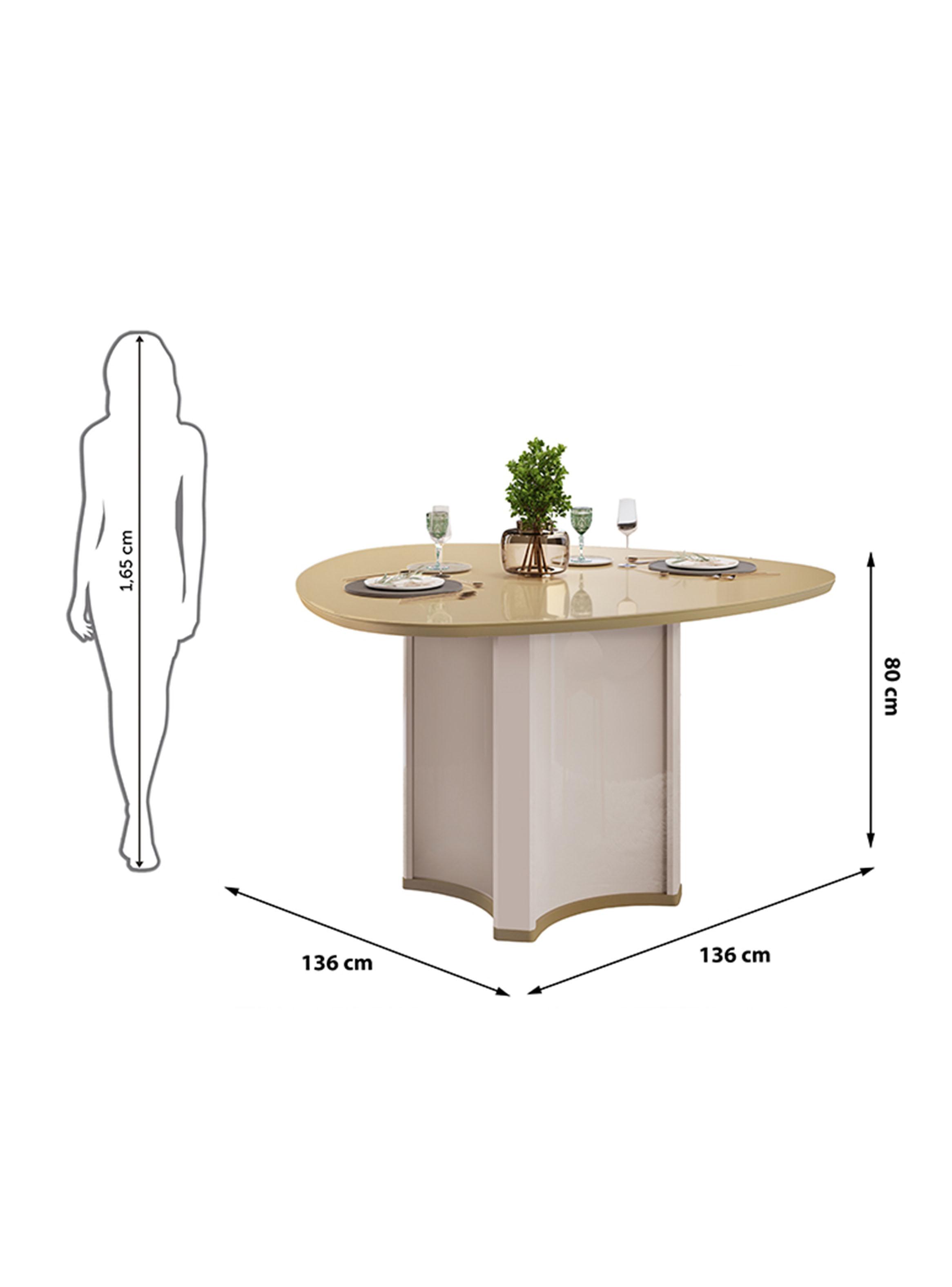 Juego de Comedor Chanel Beige + 6 Sillas-1