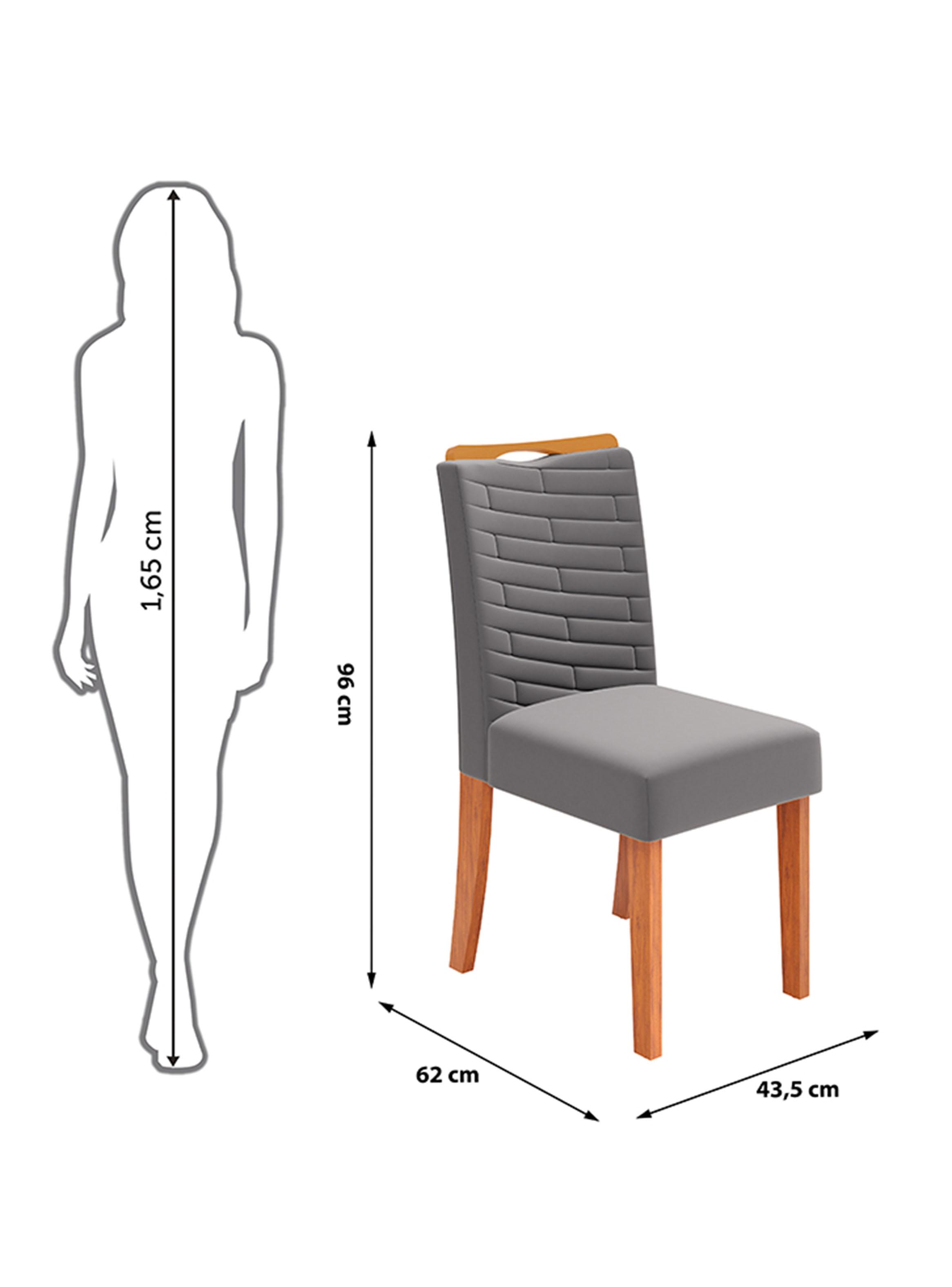 Juego de Comedor Chanel Gris + 6 Sillas-2