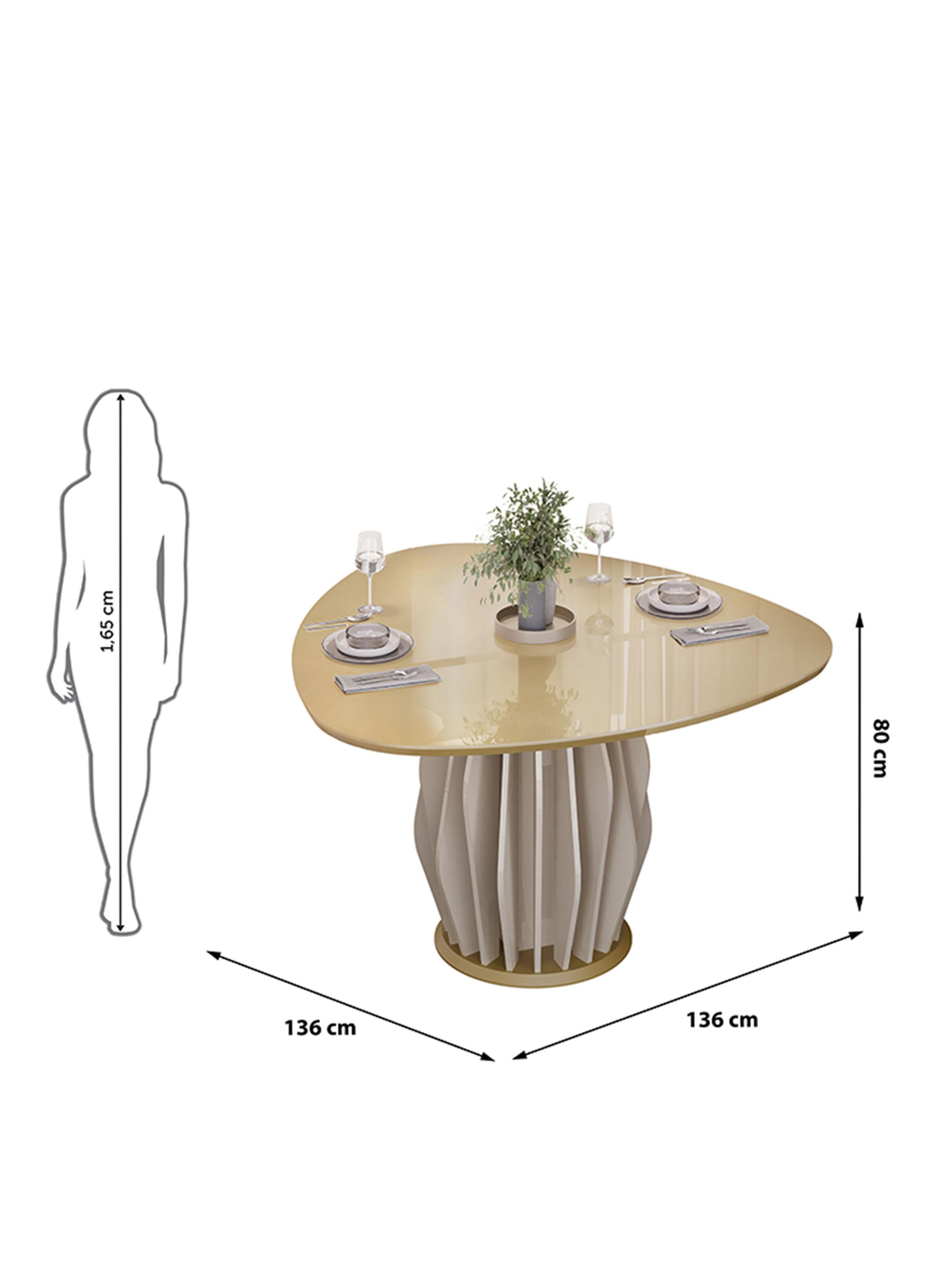 Juego de Comedor Tokyo Beige + 6 Sillas-2