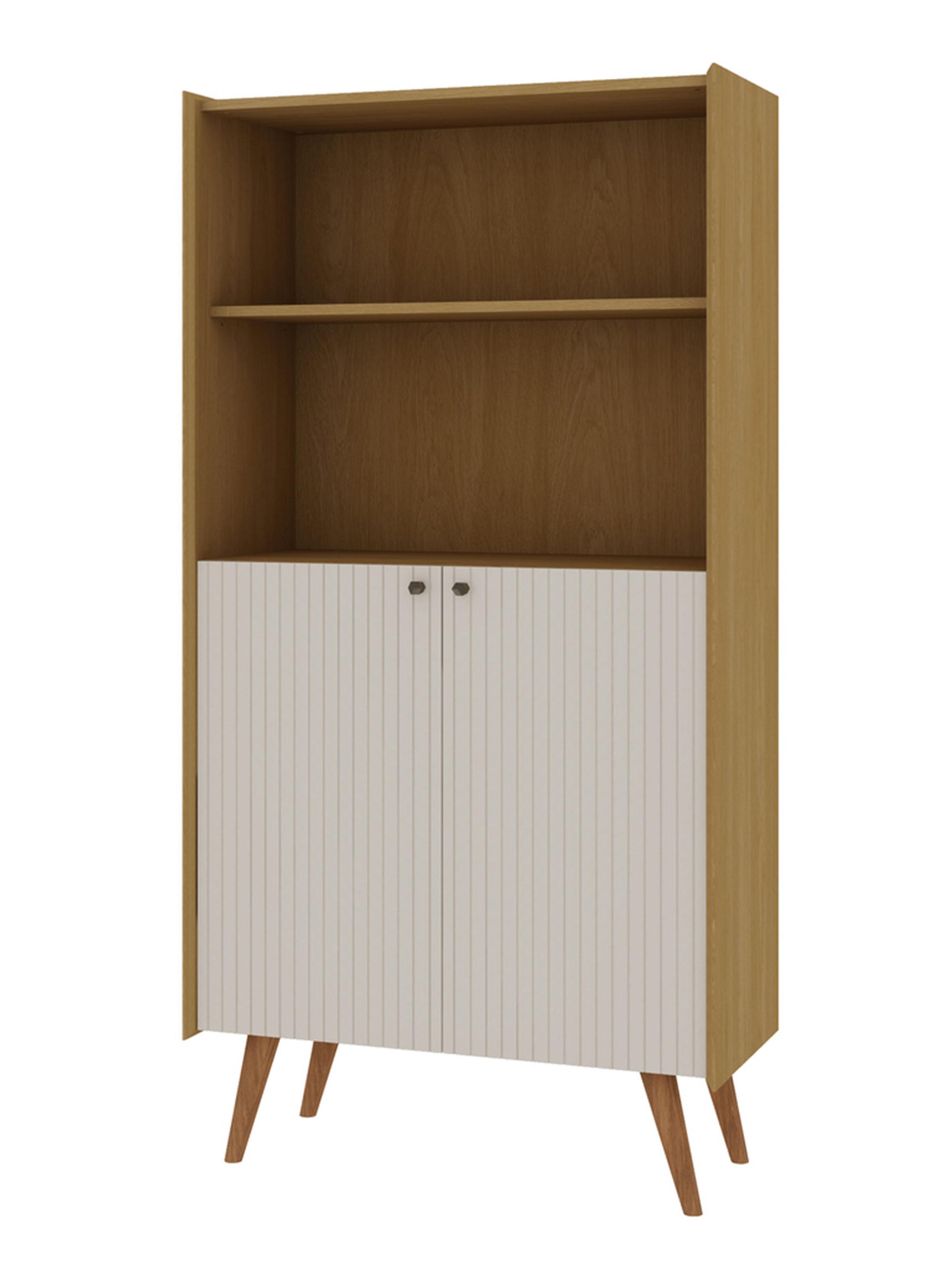 Estante Living 2 Puertas Café 80x157x36 cm-2