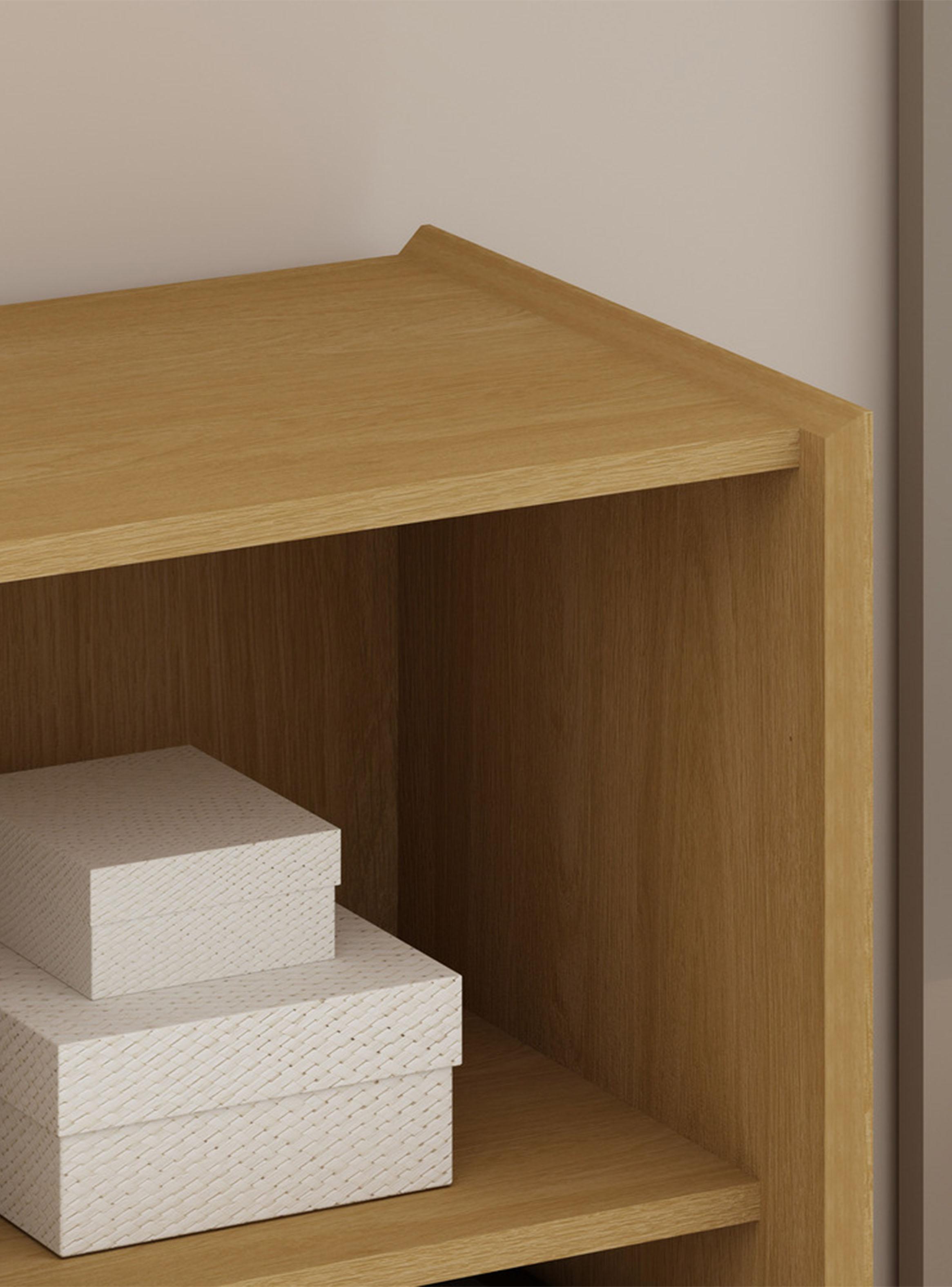 Estante Living 2 Puertas Café 80x157x36 cm-4