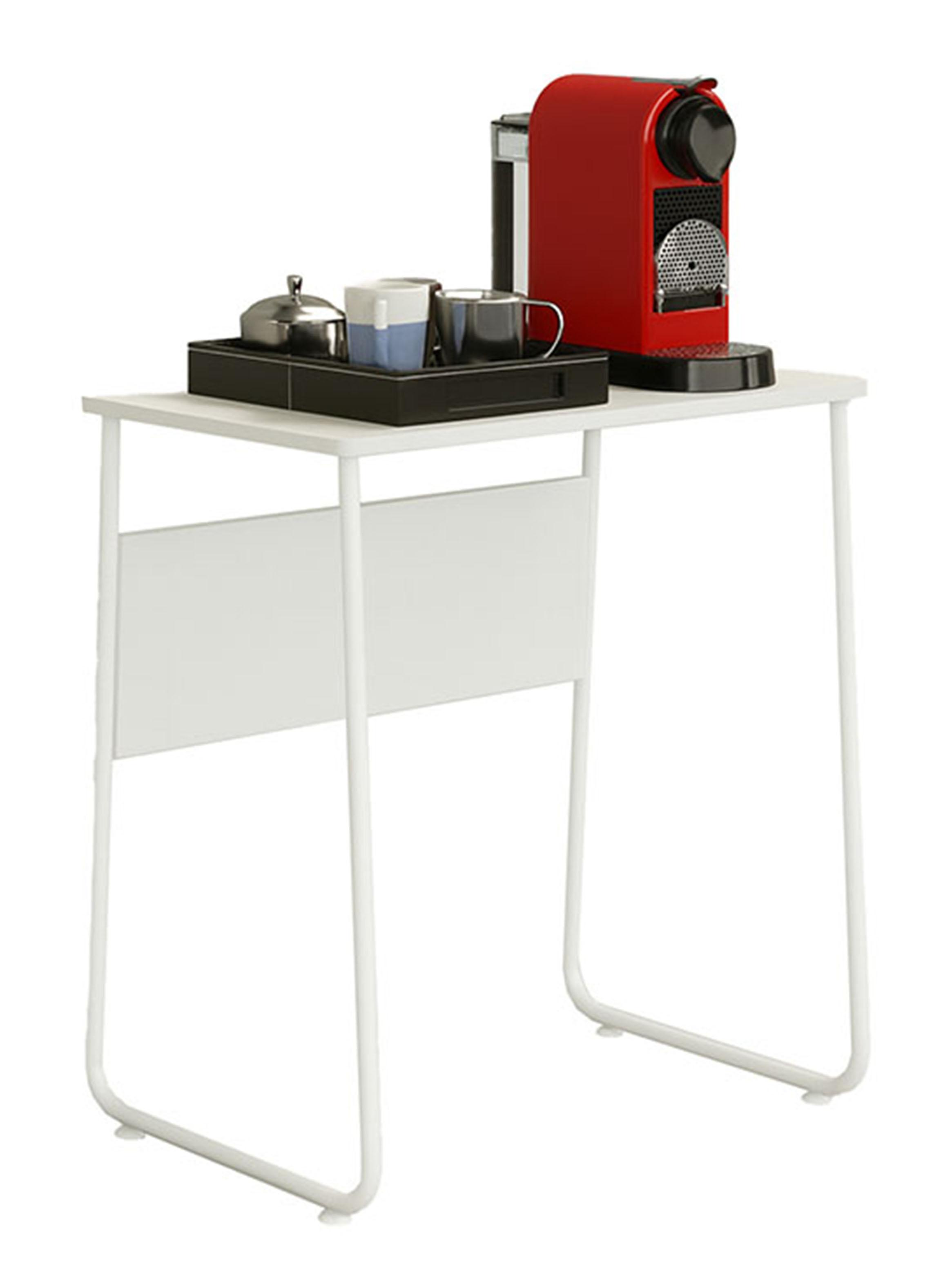 Escritorio Compacto Patas Metálicas Blanco 67 cm-2