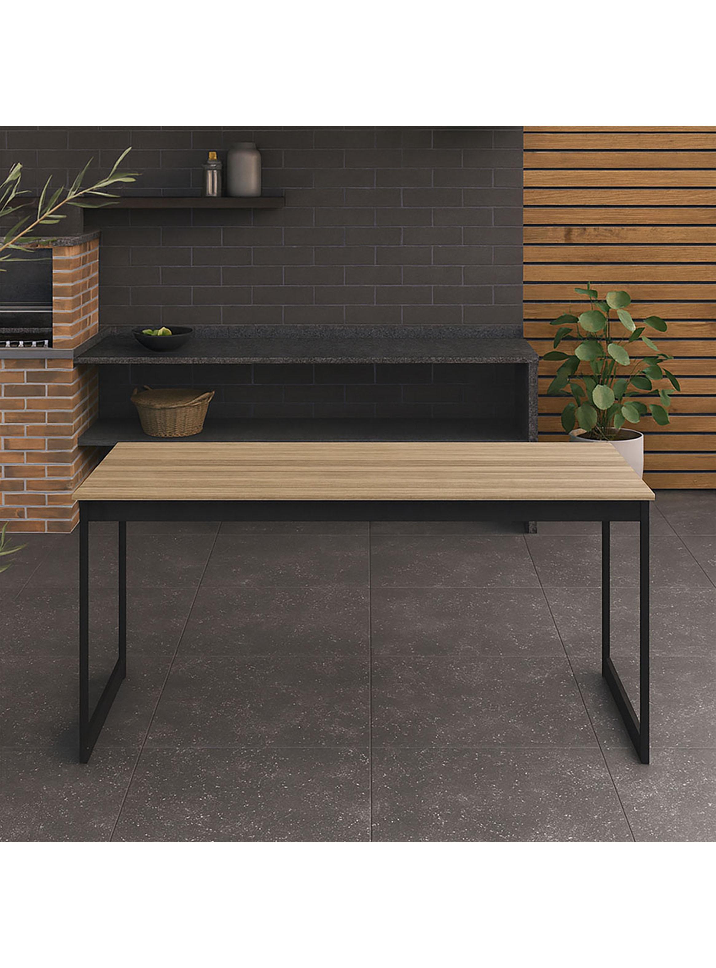 Escritorio Patas Metálicas Café 150 cm-4