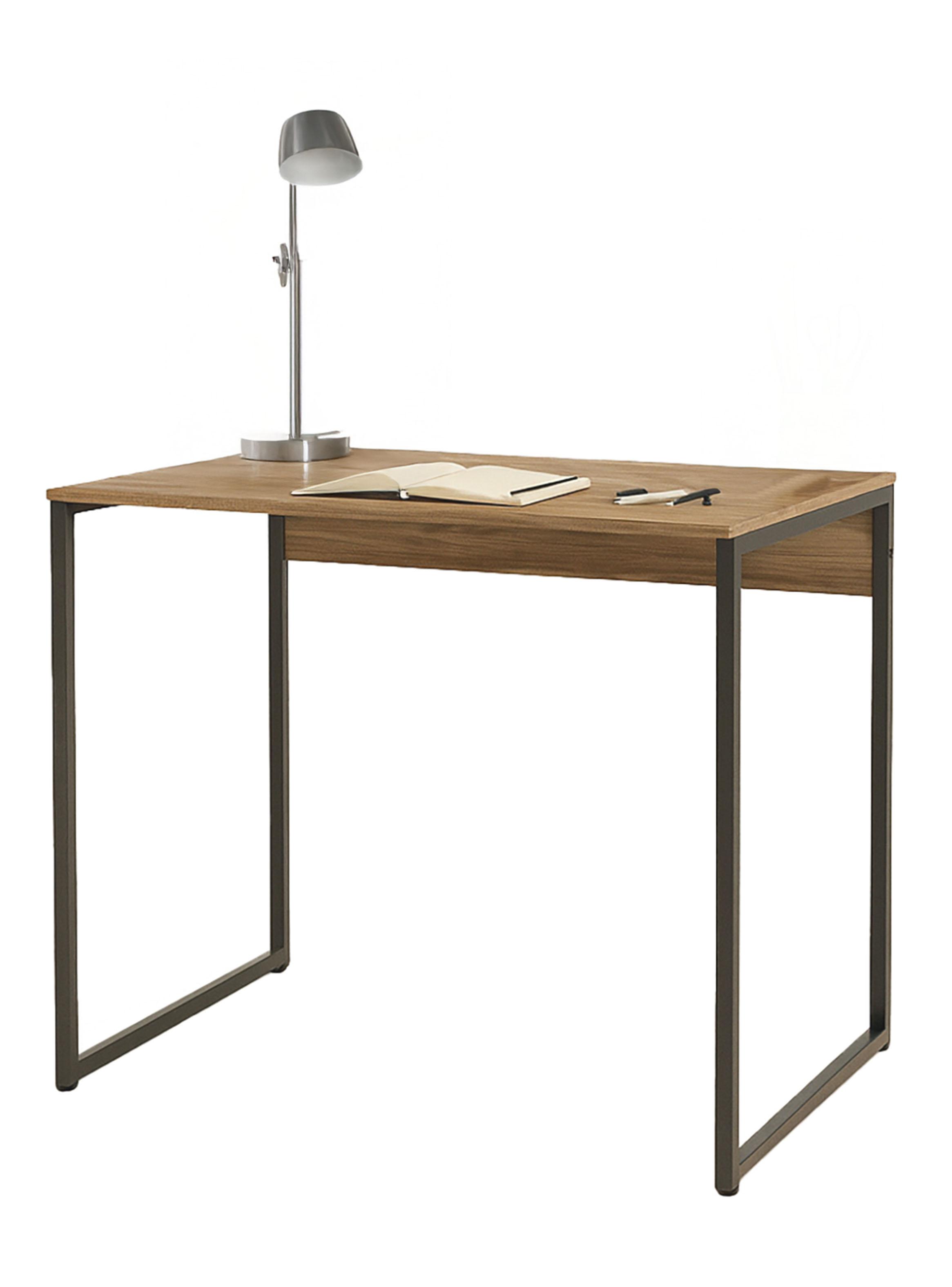 Escritorio Plus Patas Metálicas Café 120 cm-2