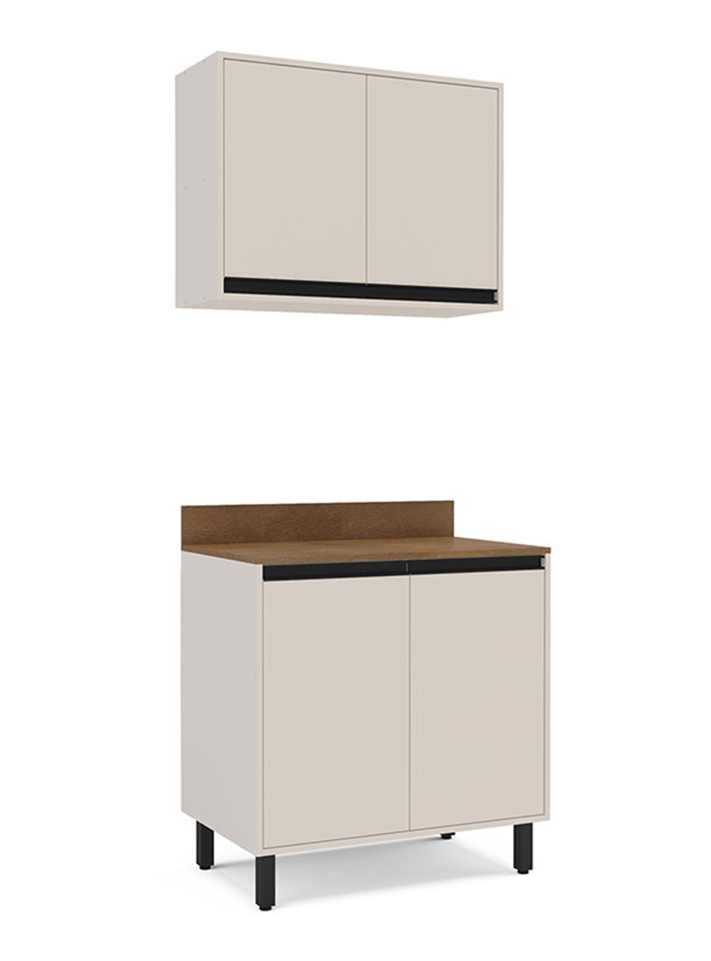 Kit Cocina Mueble Base 2 Puertas + Mueble Aereo 2 Puertas-2