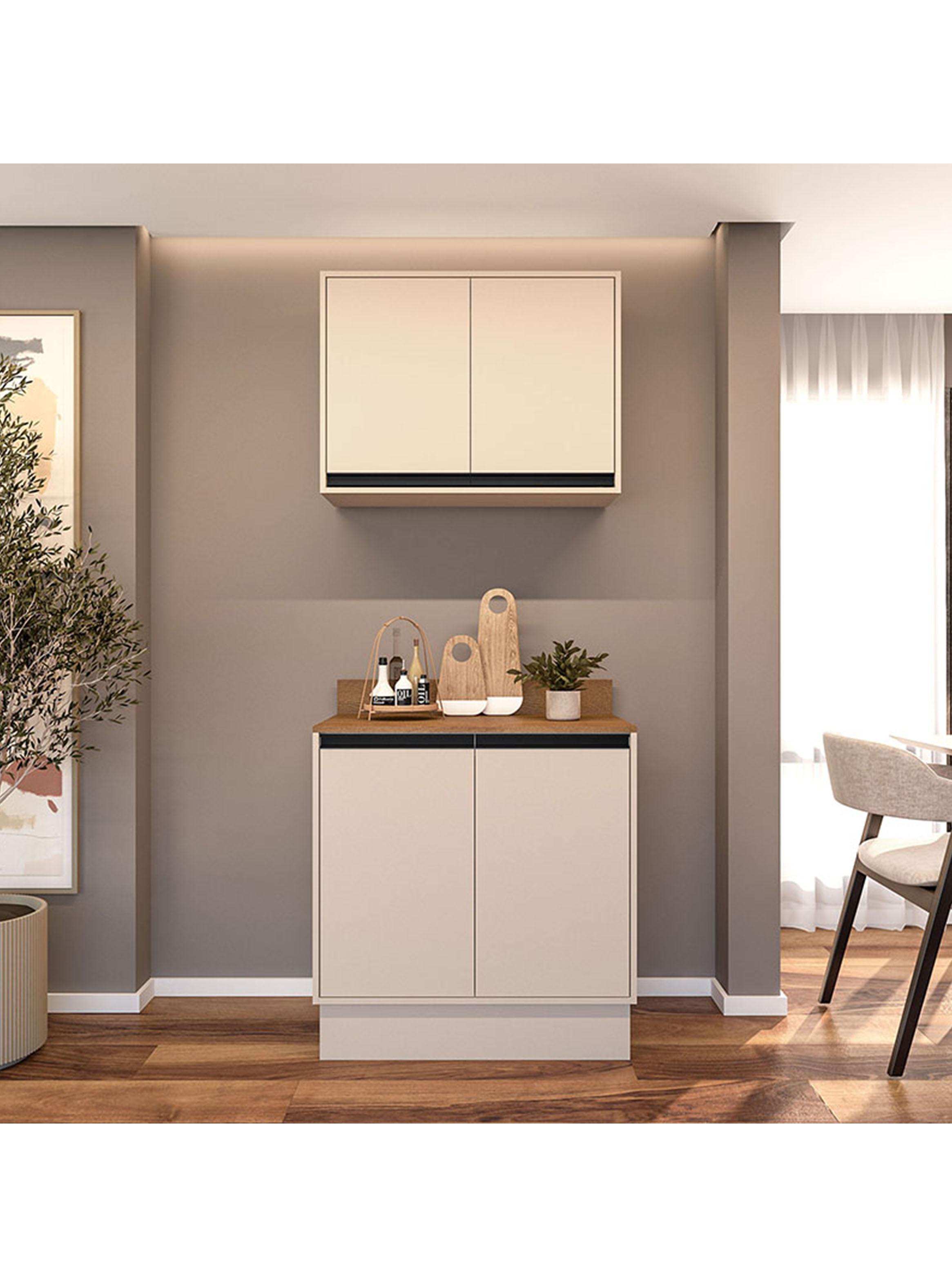 Kit Cocina Mueble Base 2 Puertas + Mueble Aereo 2 Puertas-4