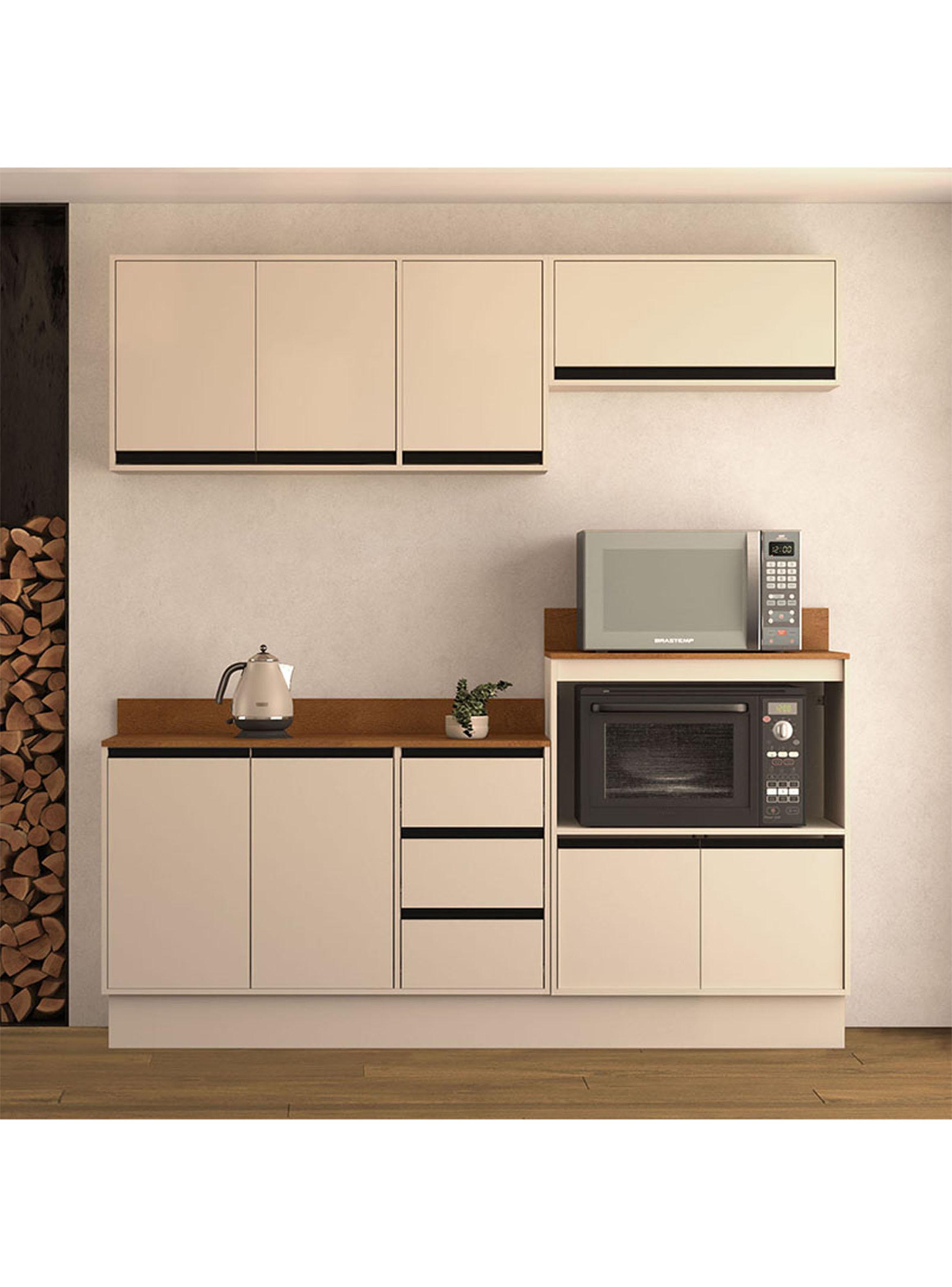 Kit de Cocina Modular Premier 8 Puertas 3 Cajones + Mueble Microondas-4