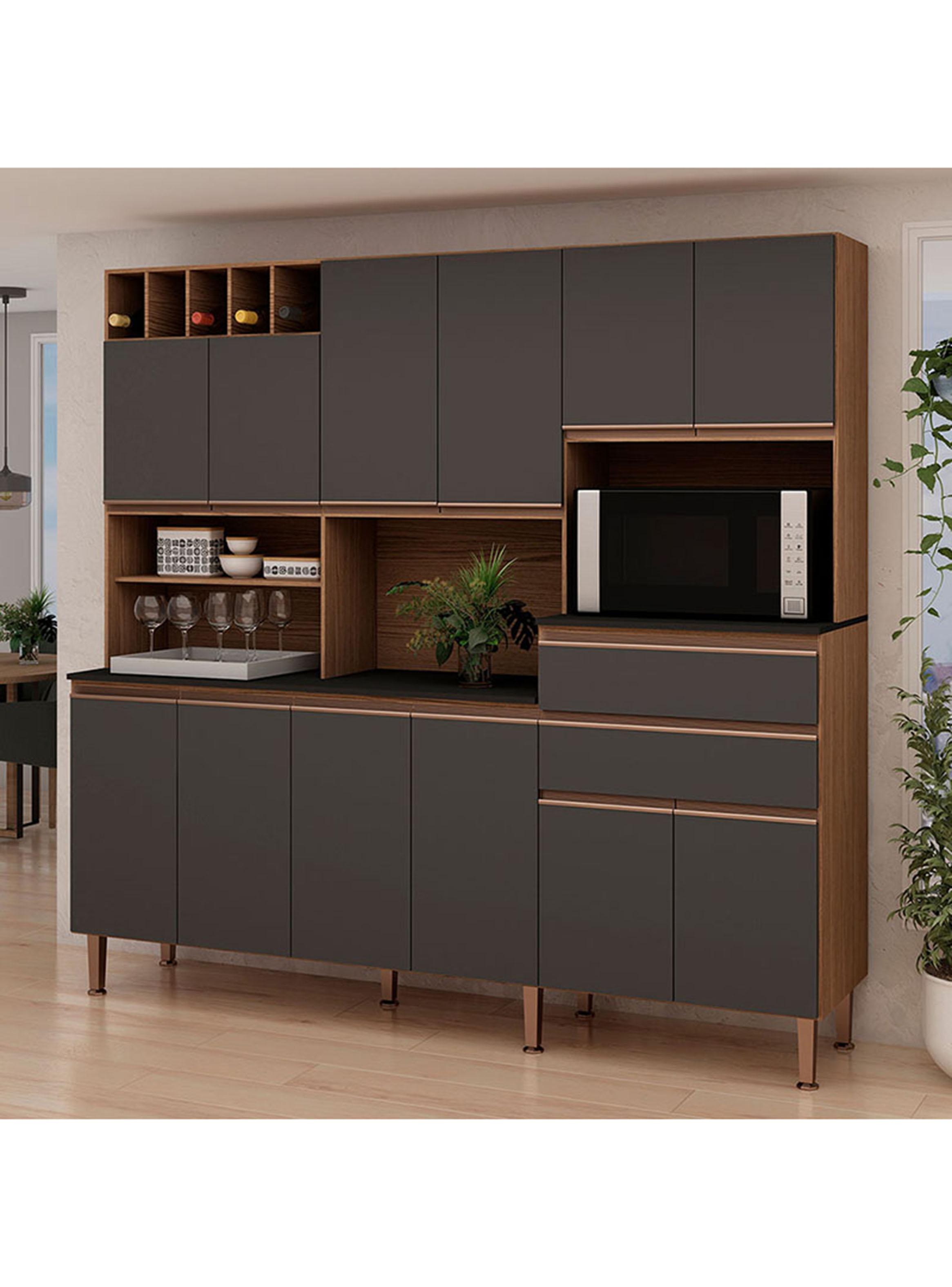 Kit de Cocina Gris 12 Puertas 2 Cajón-5