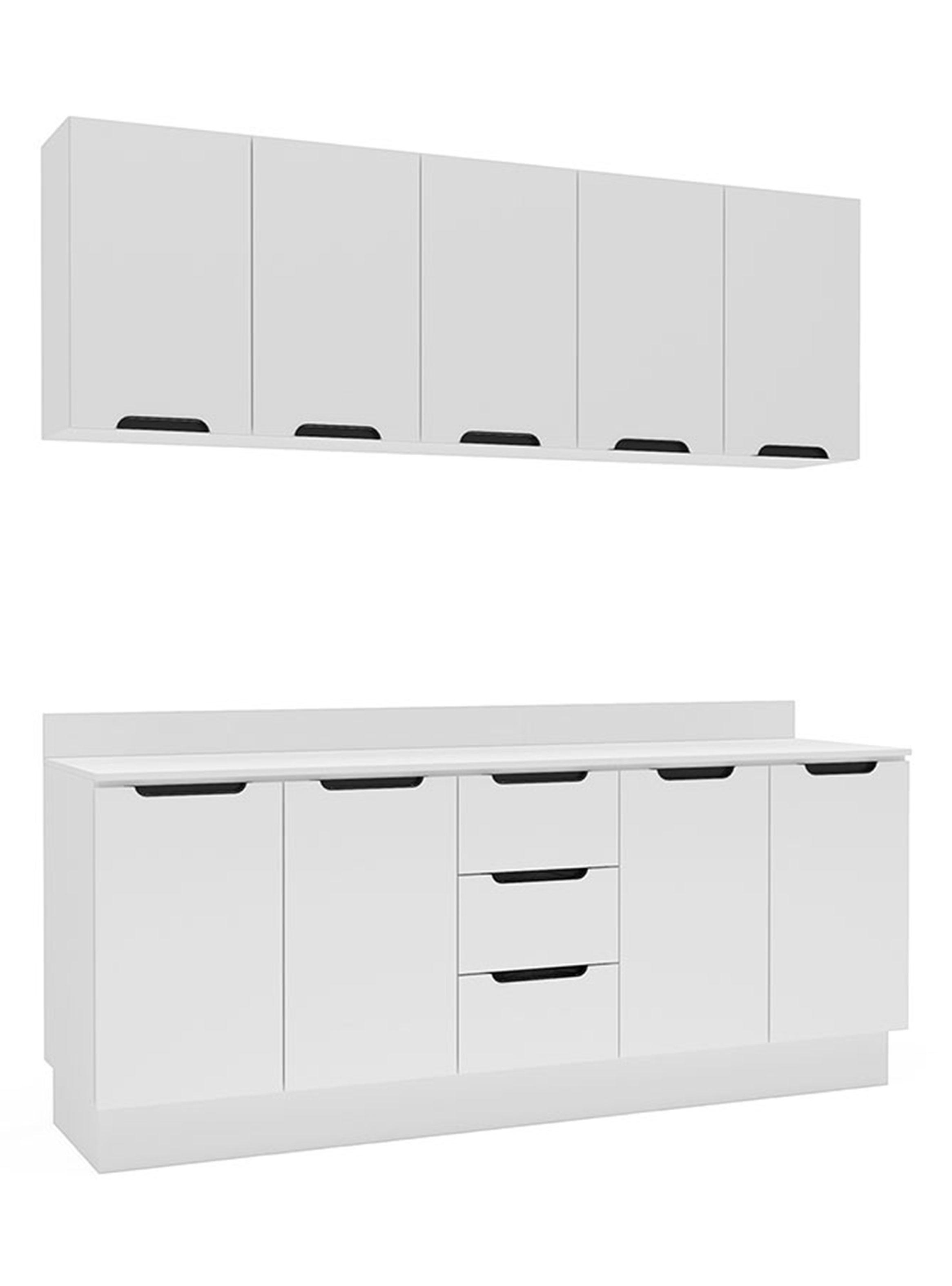 Kit Cocina Delta 9 Puertas 3 Cajones Blanco-2