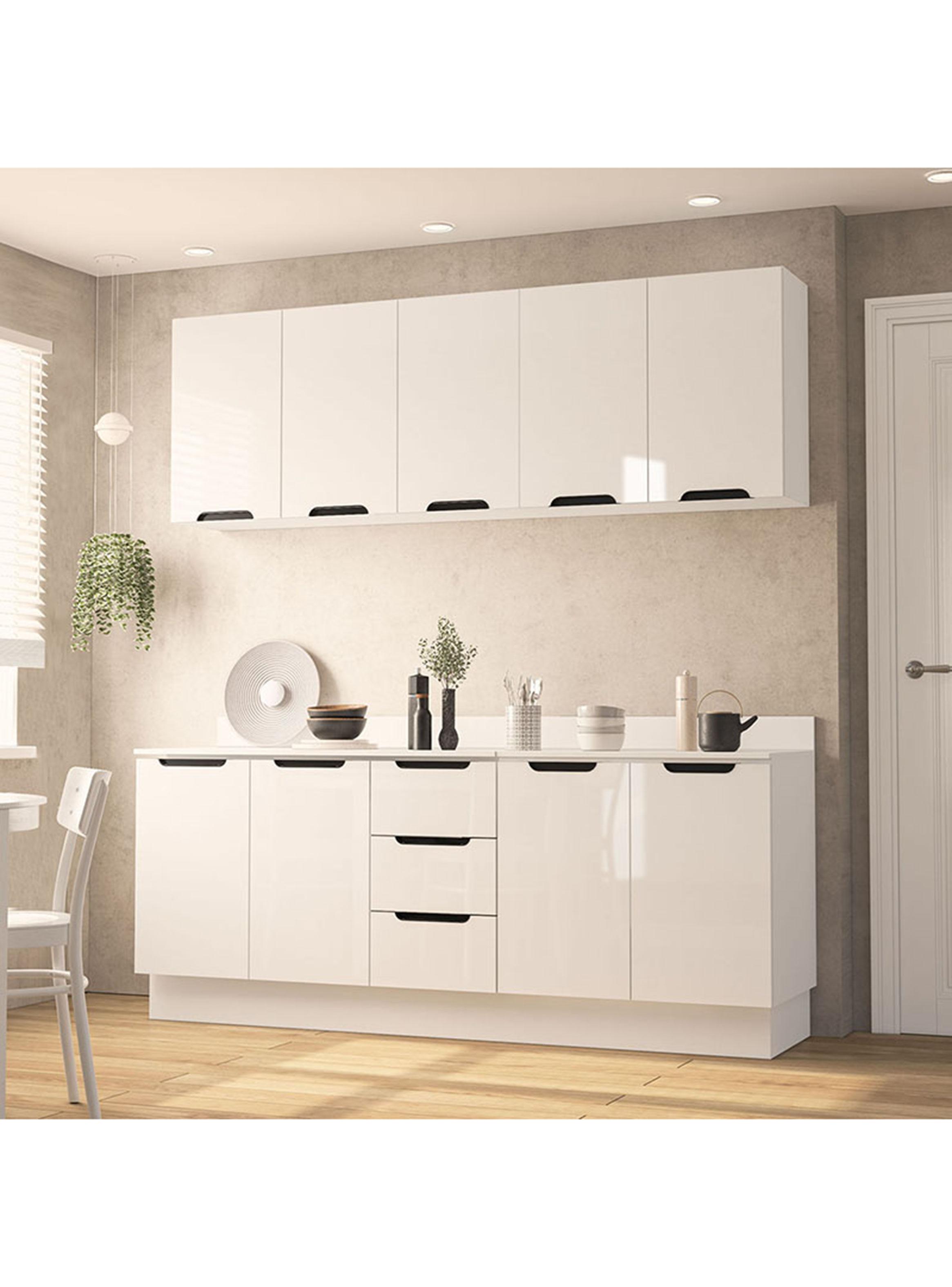 Kit Cocina Delta 9 Puertas 3 Cajones Blanco-5