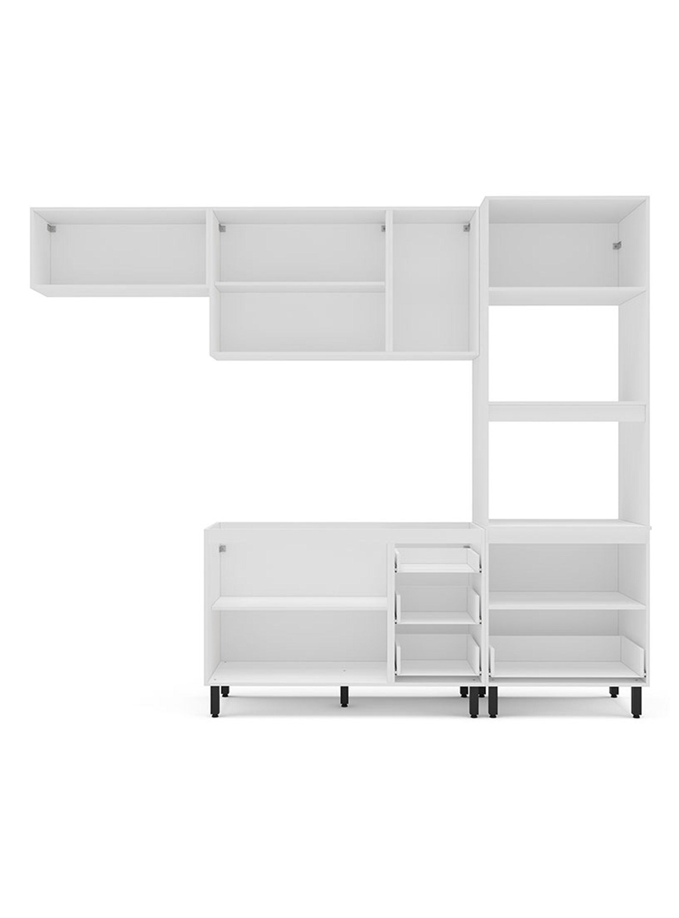 Kit Cocina Delta 8 Puertas 4 Cajones Blanco-2