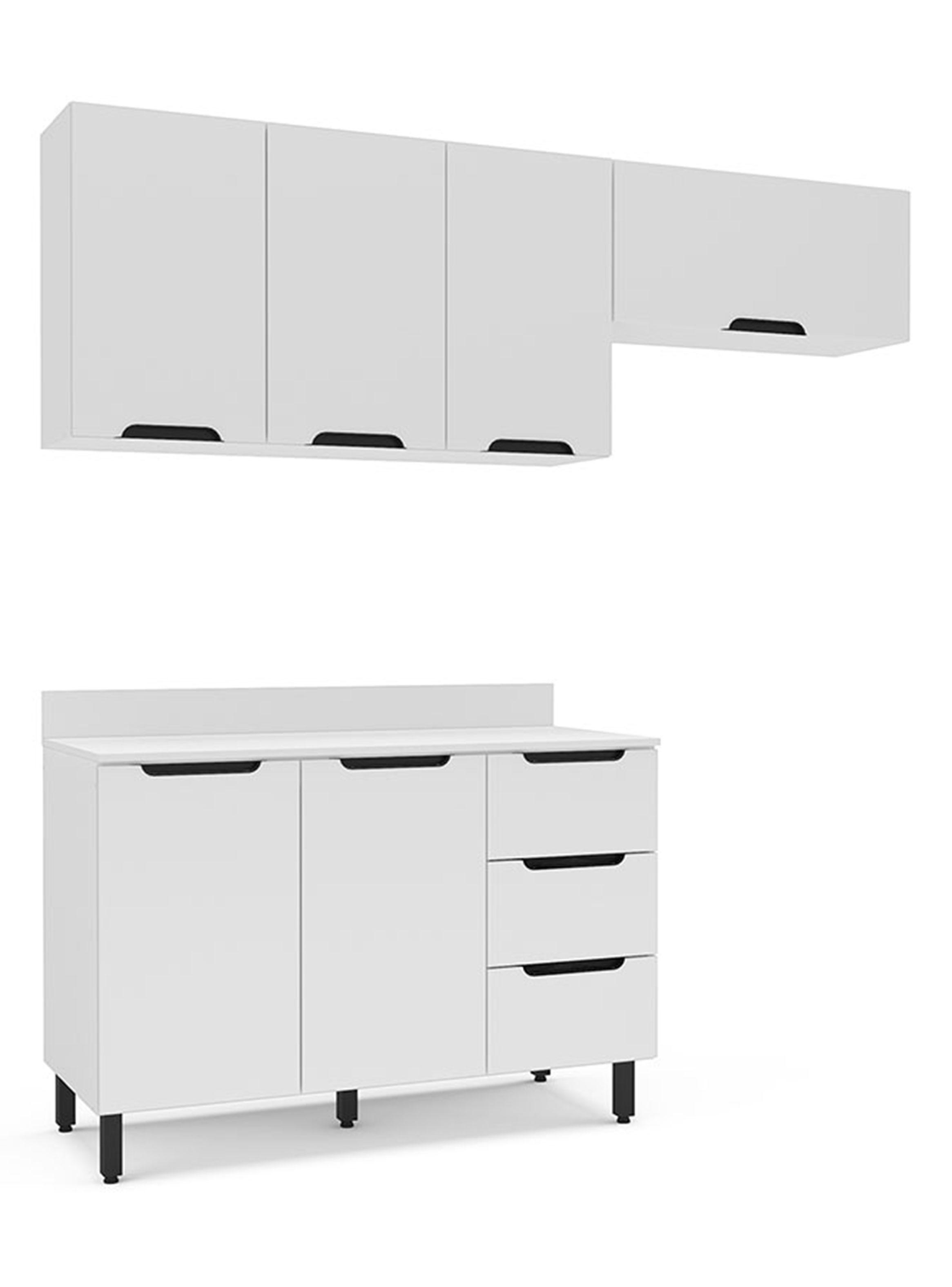 Kit Cocina Delta 6 Puertas 3 Cajones Blanco-3