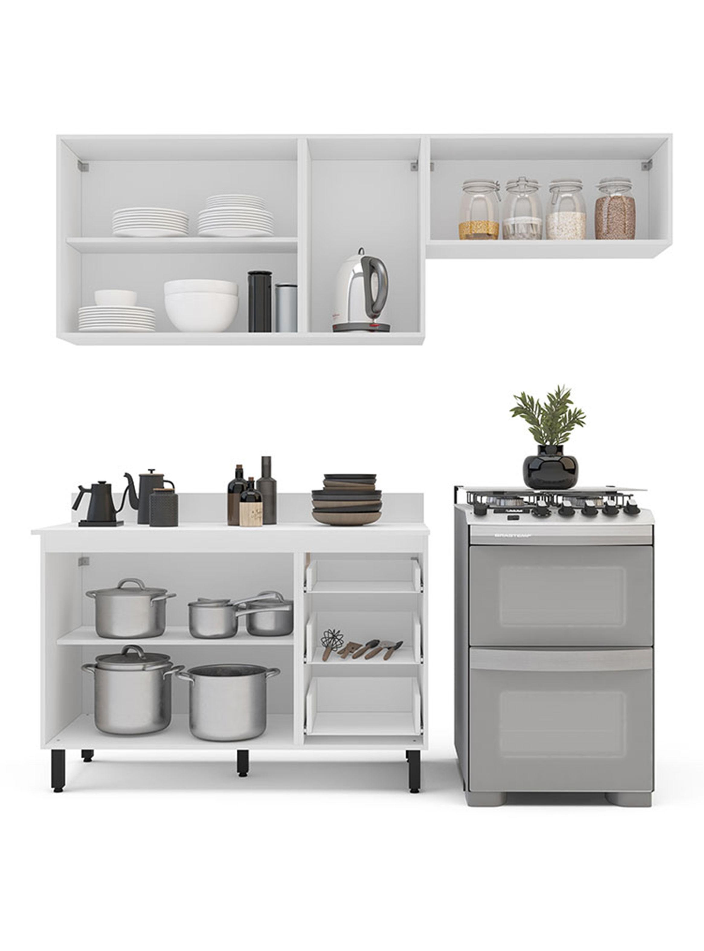 Kit Cocina Delta 6 Puertas 3 Cajones Blanco-4