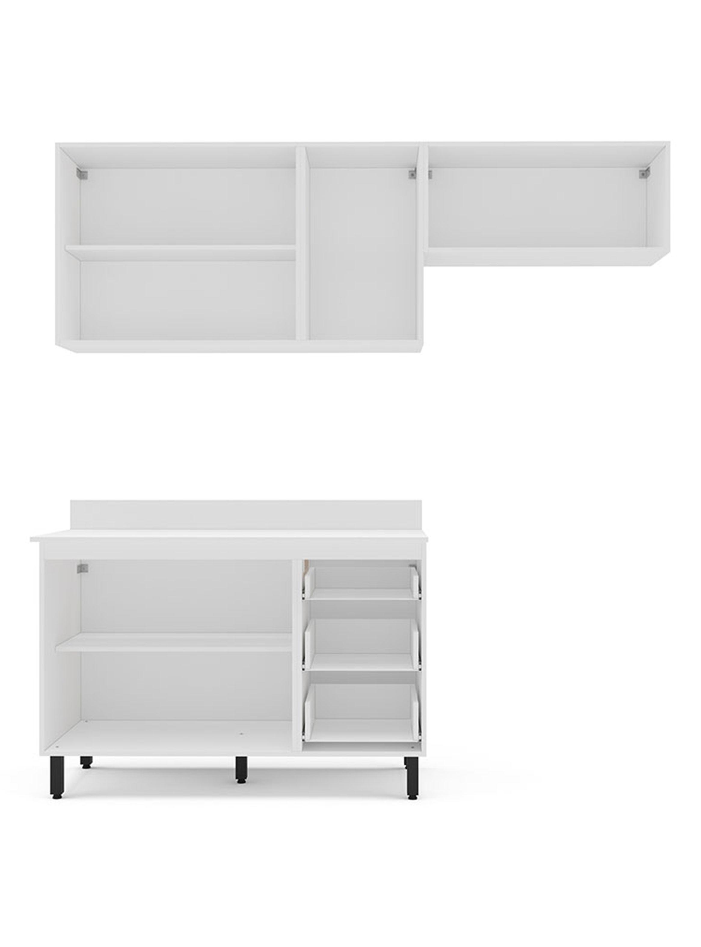Kit Cocina Delta 6 Puertas 3 Cajones Blanco-2