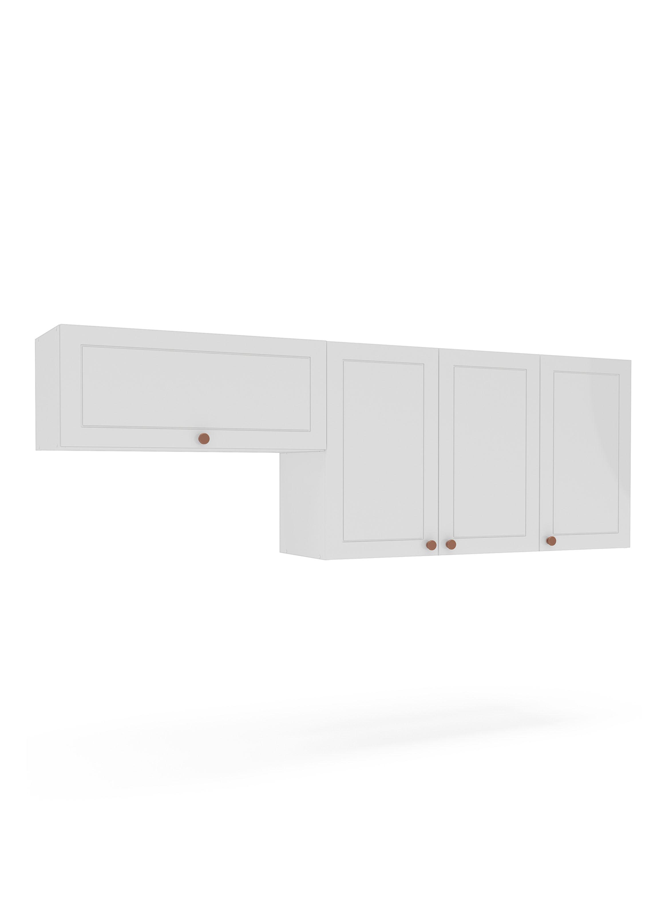 Mueble Aéreo de Cocina Royal 4 Puertas Blanca 200 cm-2