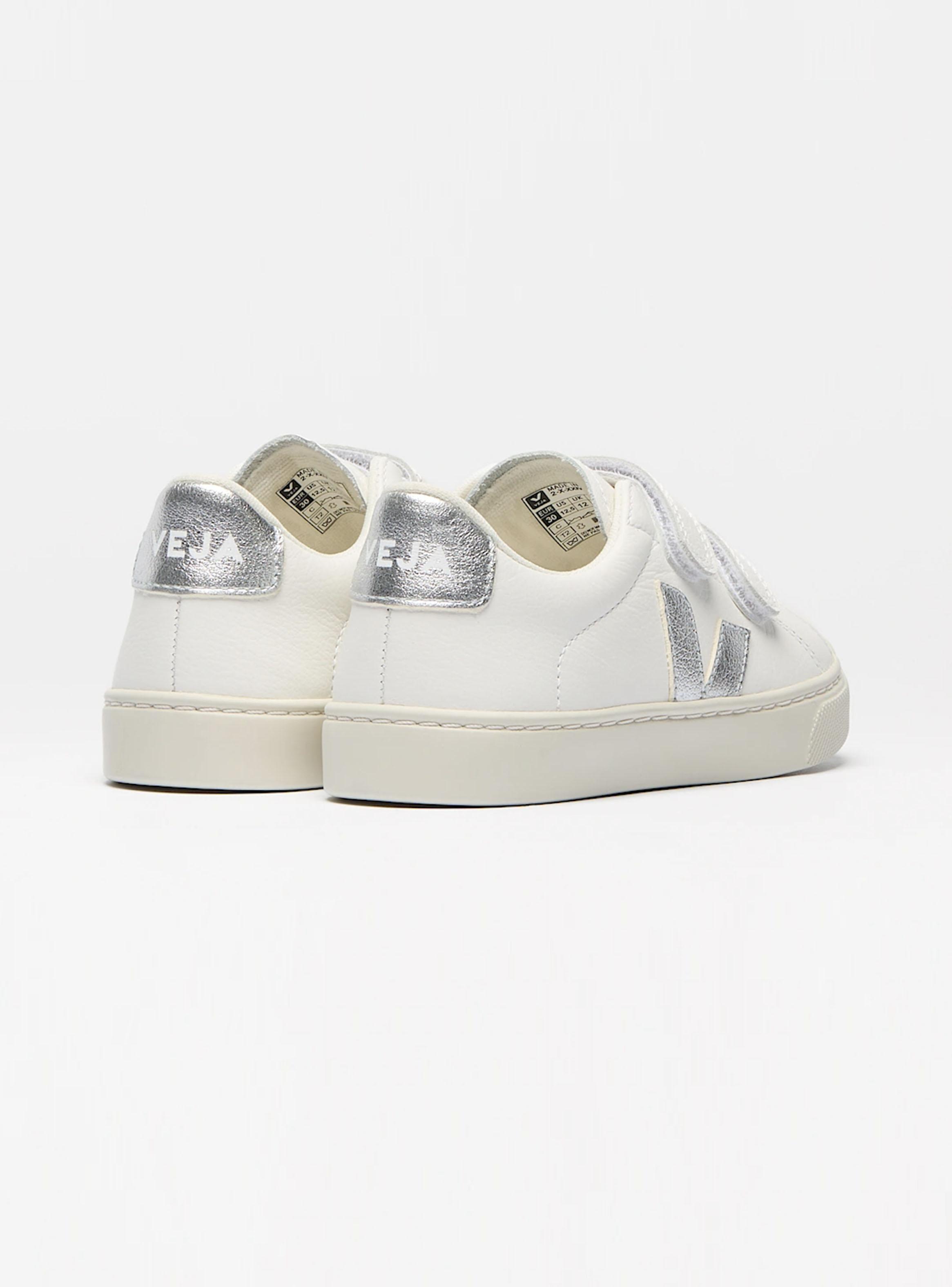 Zapatilla Urbana White Silver Esplar Leather Niños-2