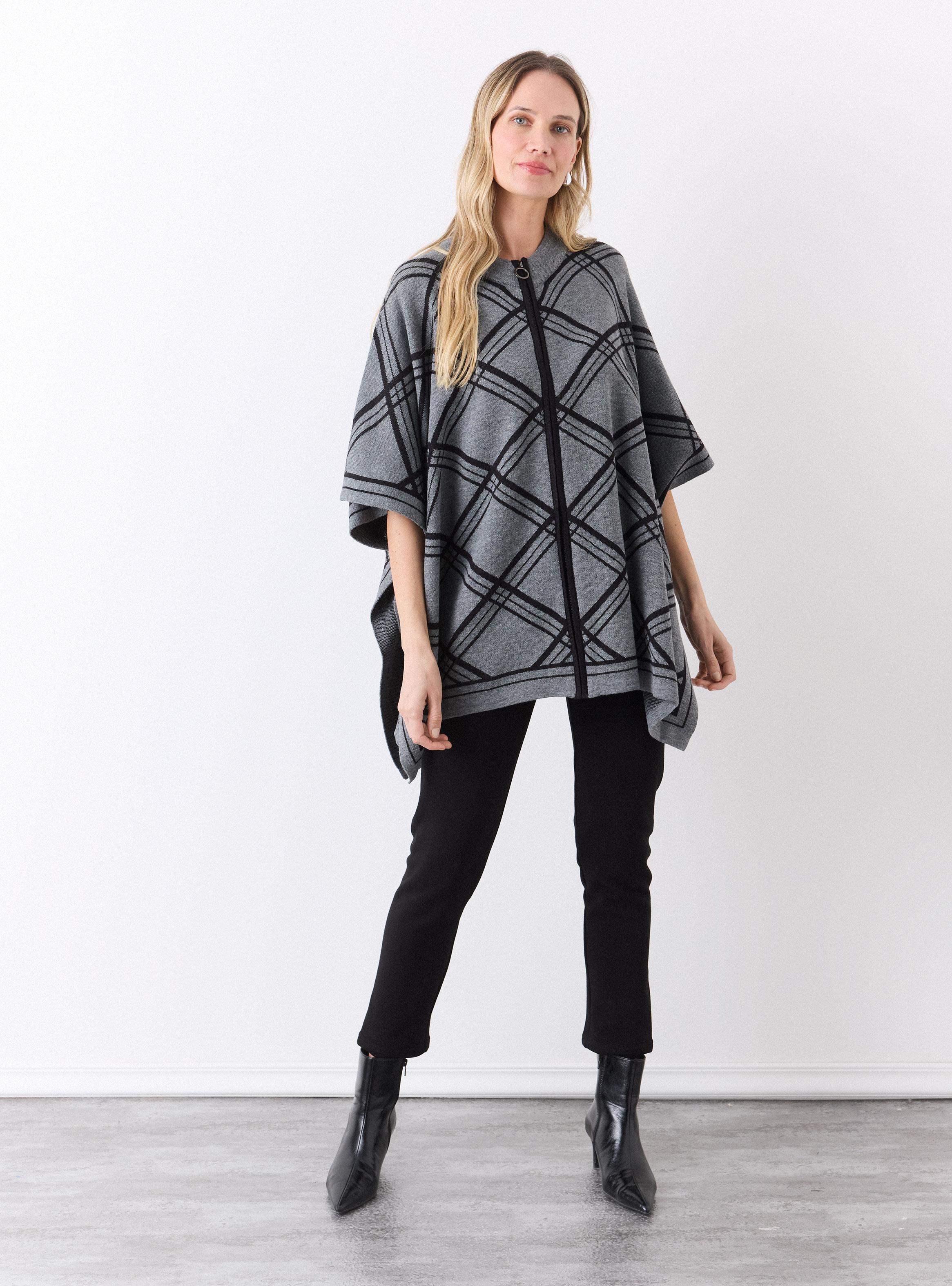 Chaleco Poncho con Cierre Frontal-4