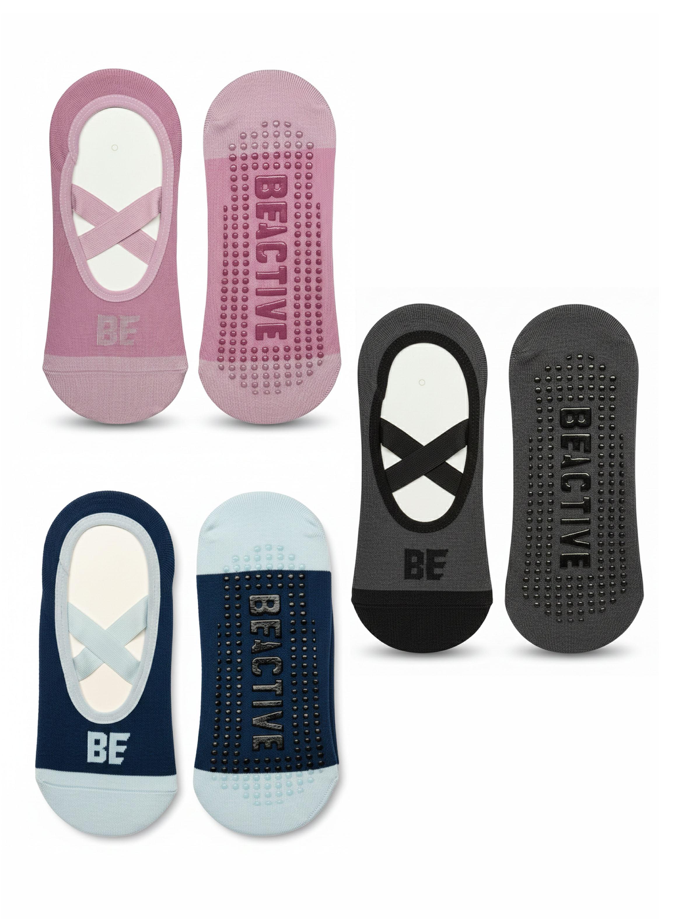 Tripack Calcetín Invisible con Elásticos y Antideslizante-1