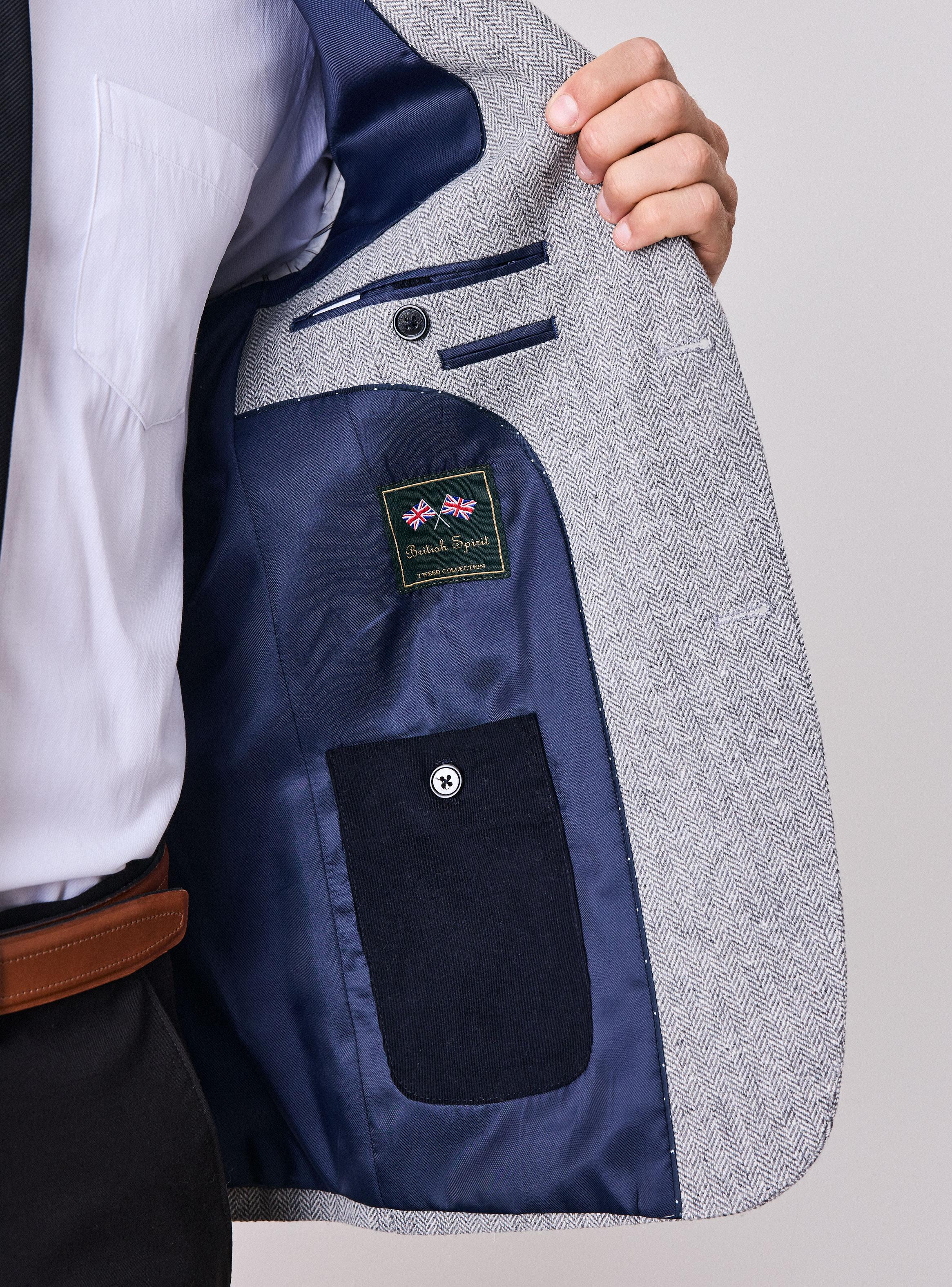 Vestón Recto Slim Fit Tweed Espigado-3