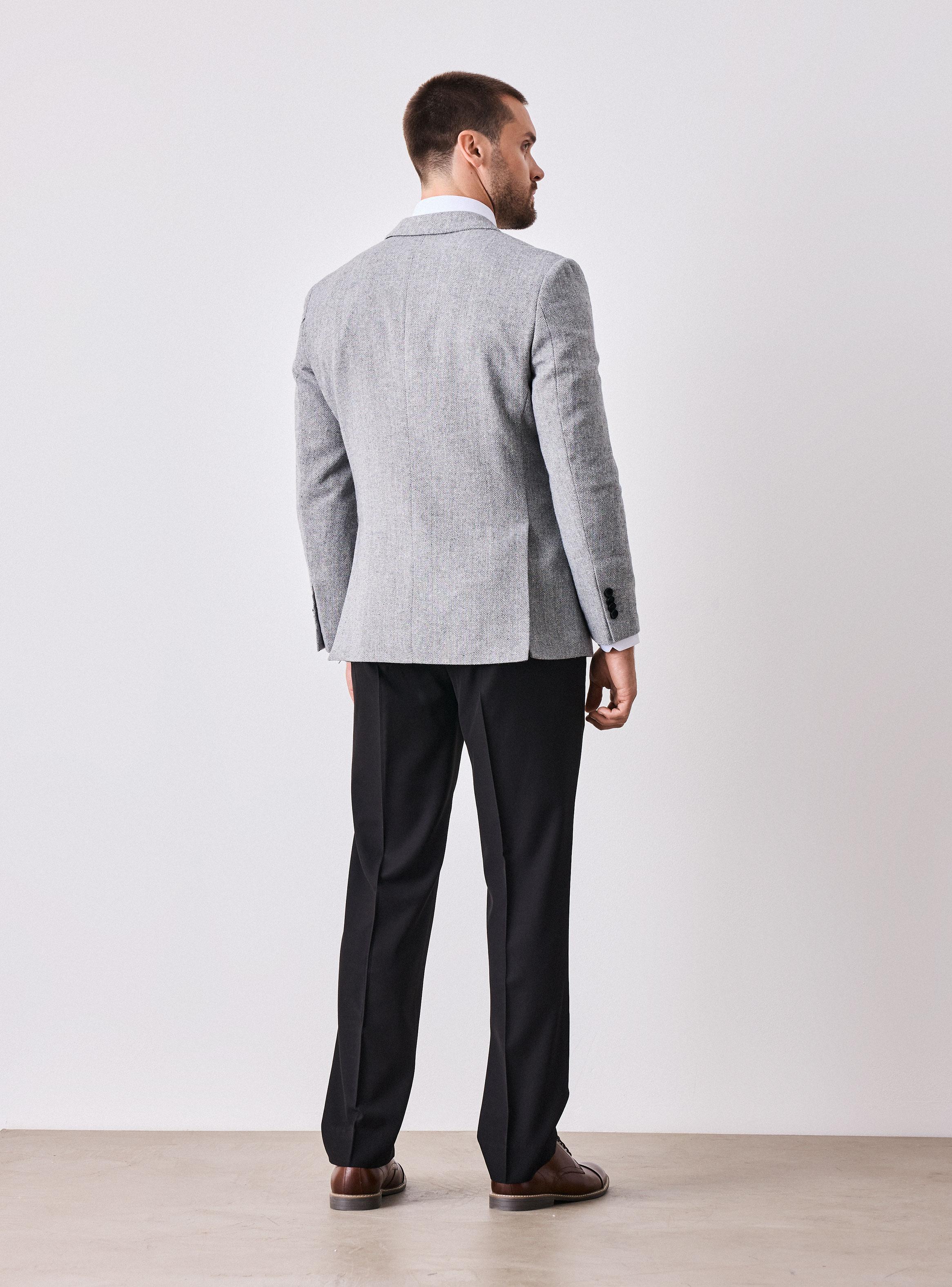 Vestón Recto Slim Fit Tweed Espigado-5