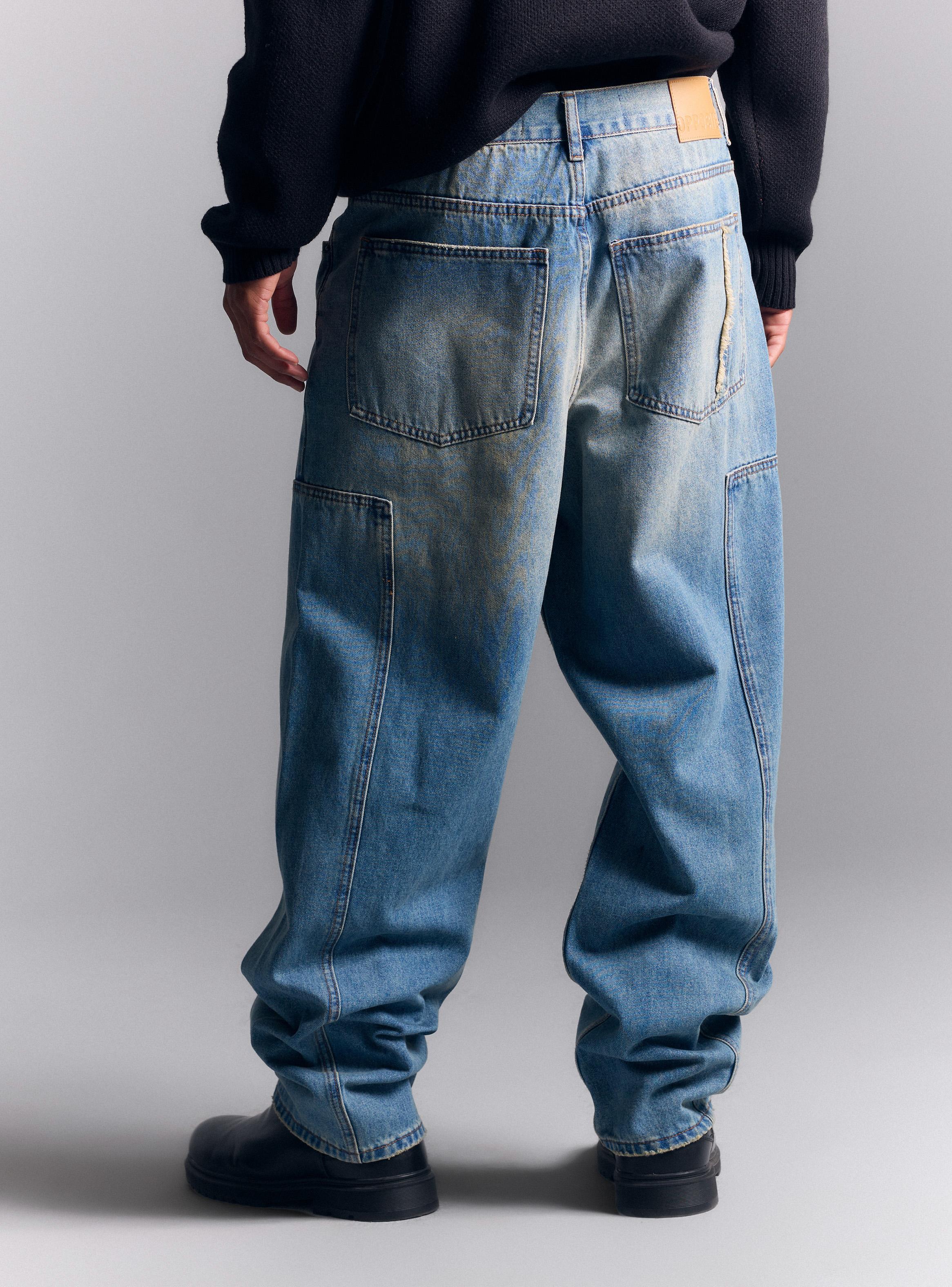 Jeans con Refuerzos en Piernas-5