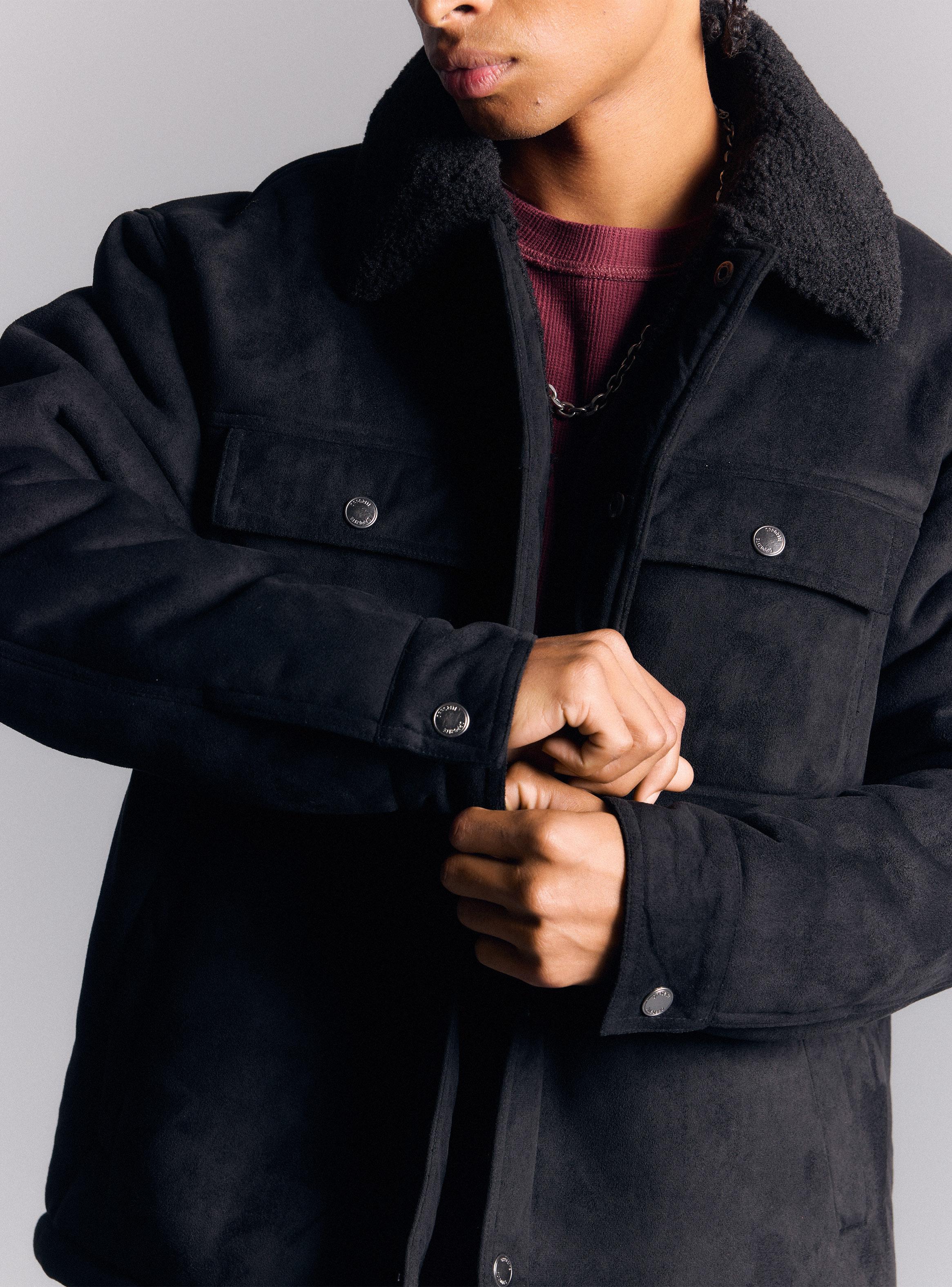 Chaqueta Trucker Suede con Interior de Sherpa-2