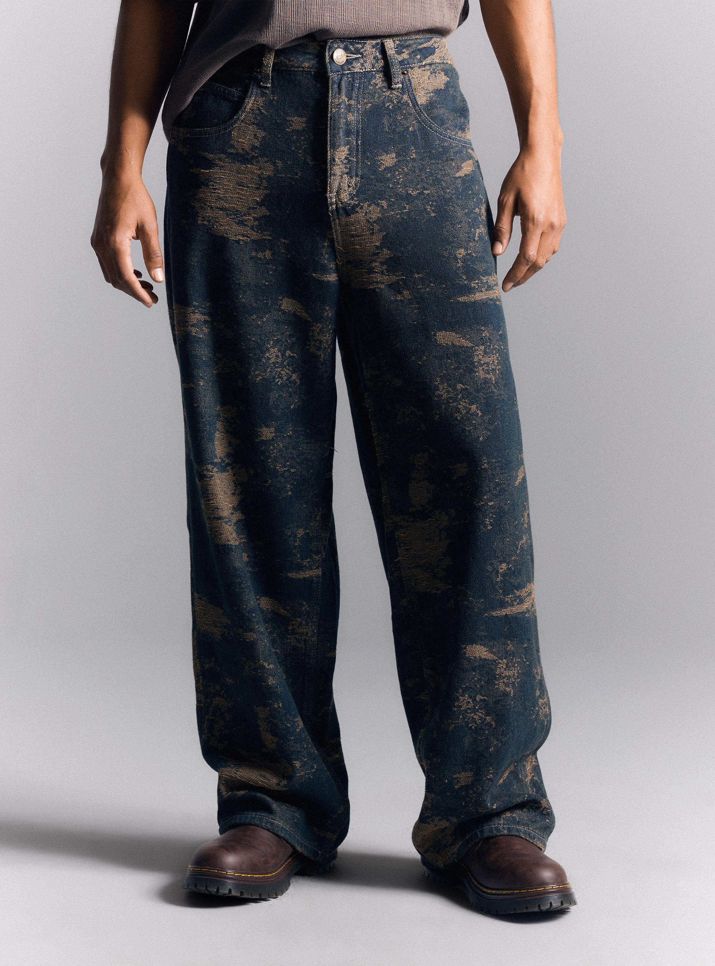 Jeans Camuflado Texturizado-0