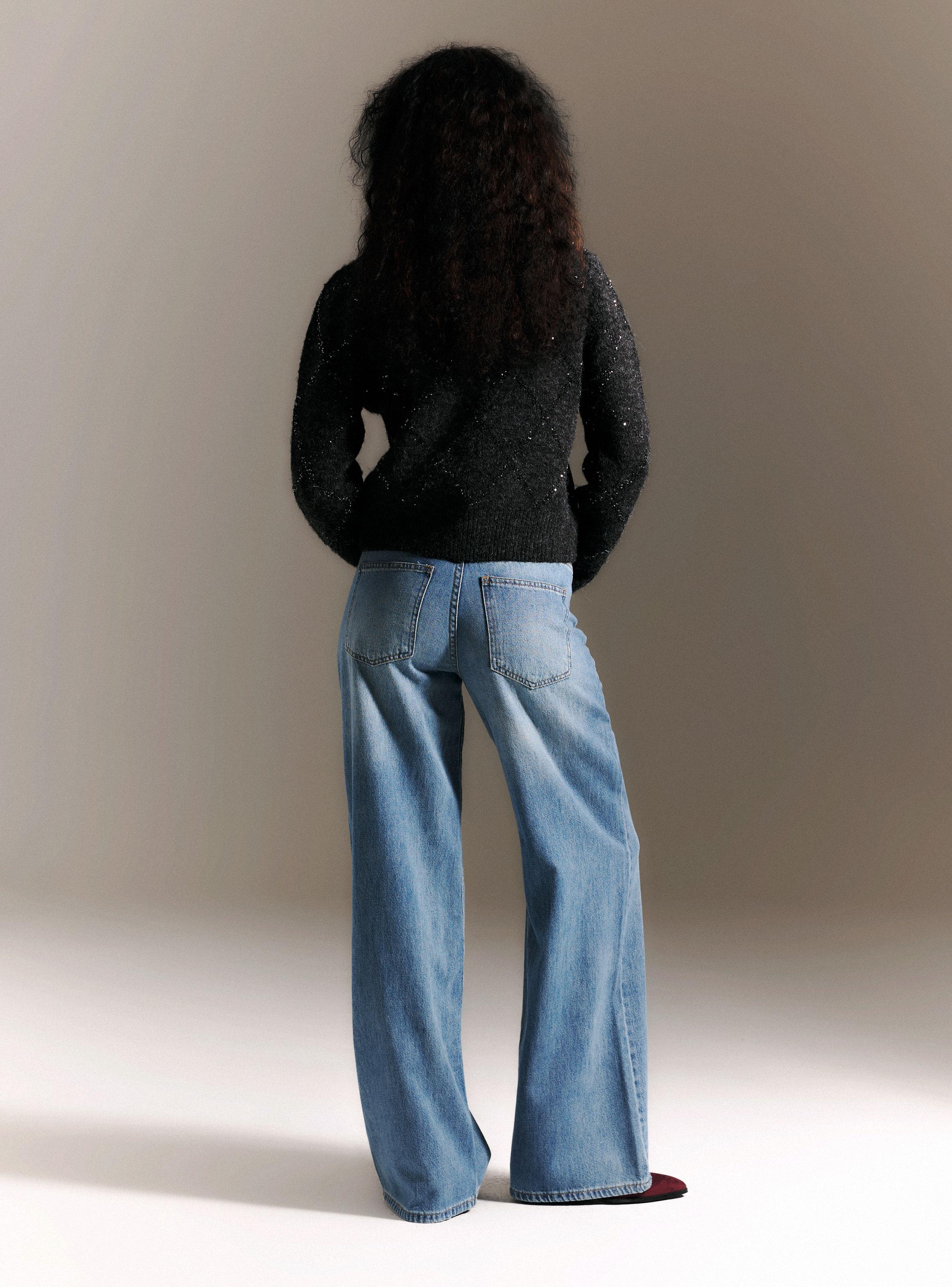 Jeans Wide Leg Tiro Alto Detalle Bolsillos-5