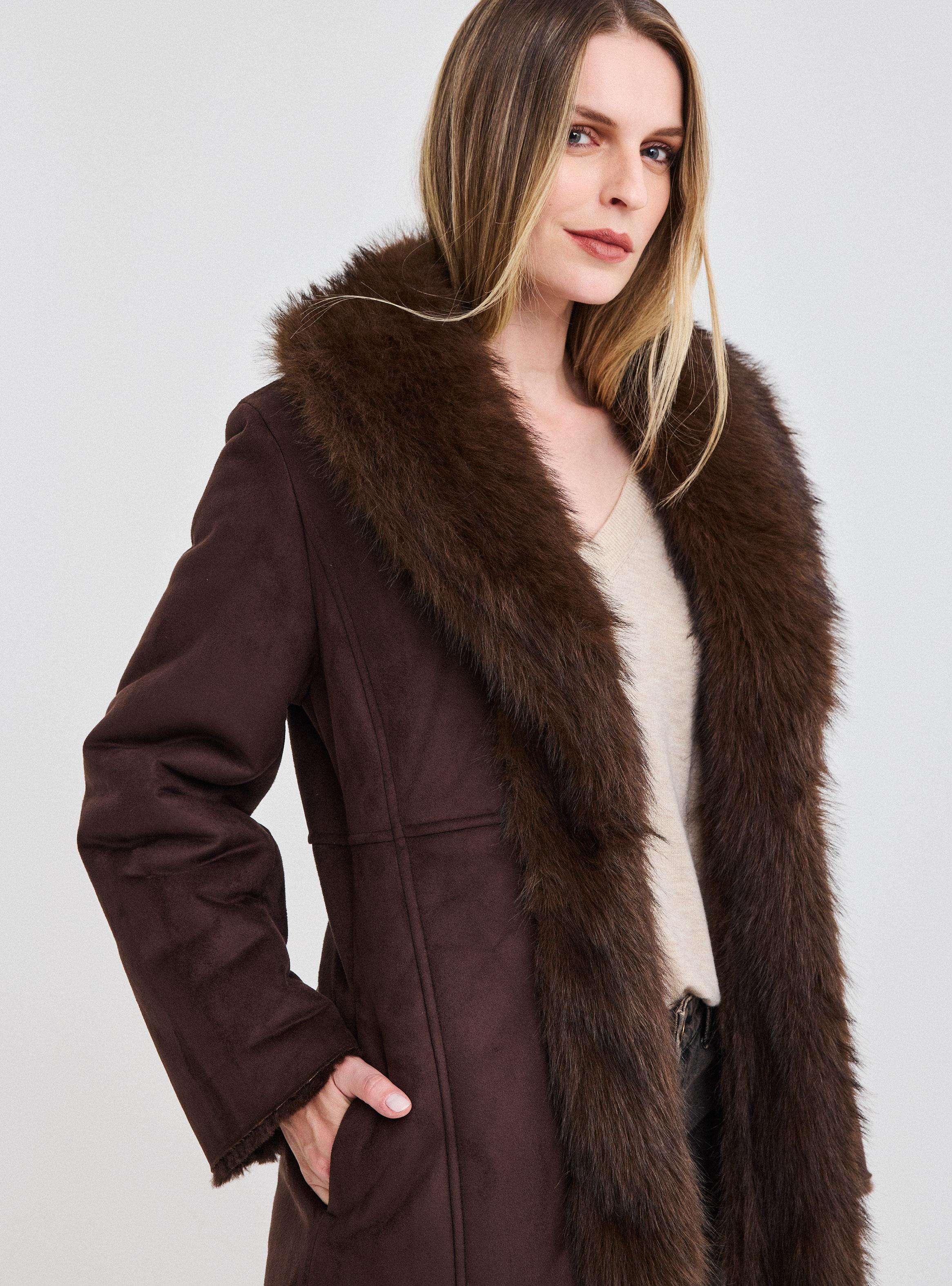 Chaqueta Bonded con Solapa y Puños de Piel-2