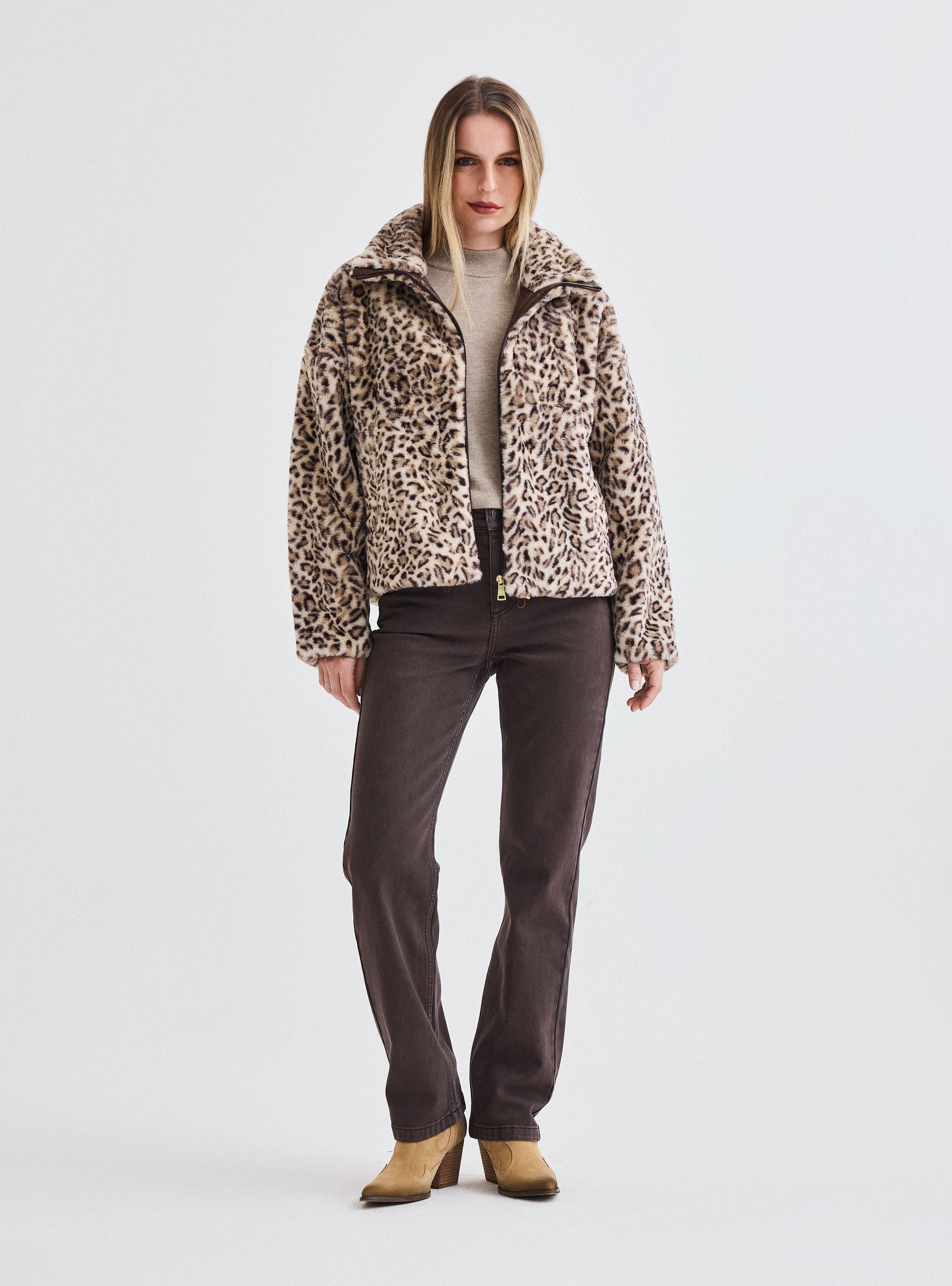 Chaqueta de Piel Animal Print-4