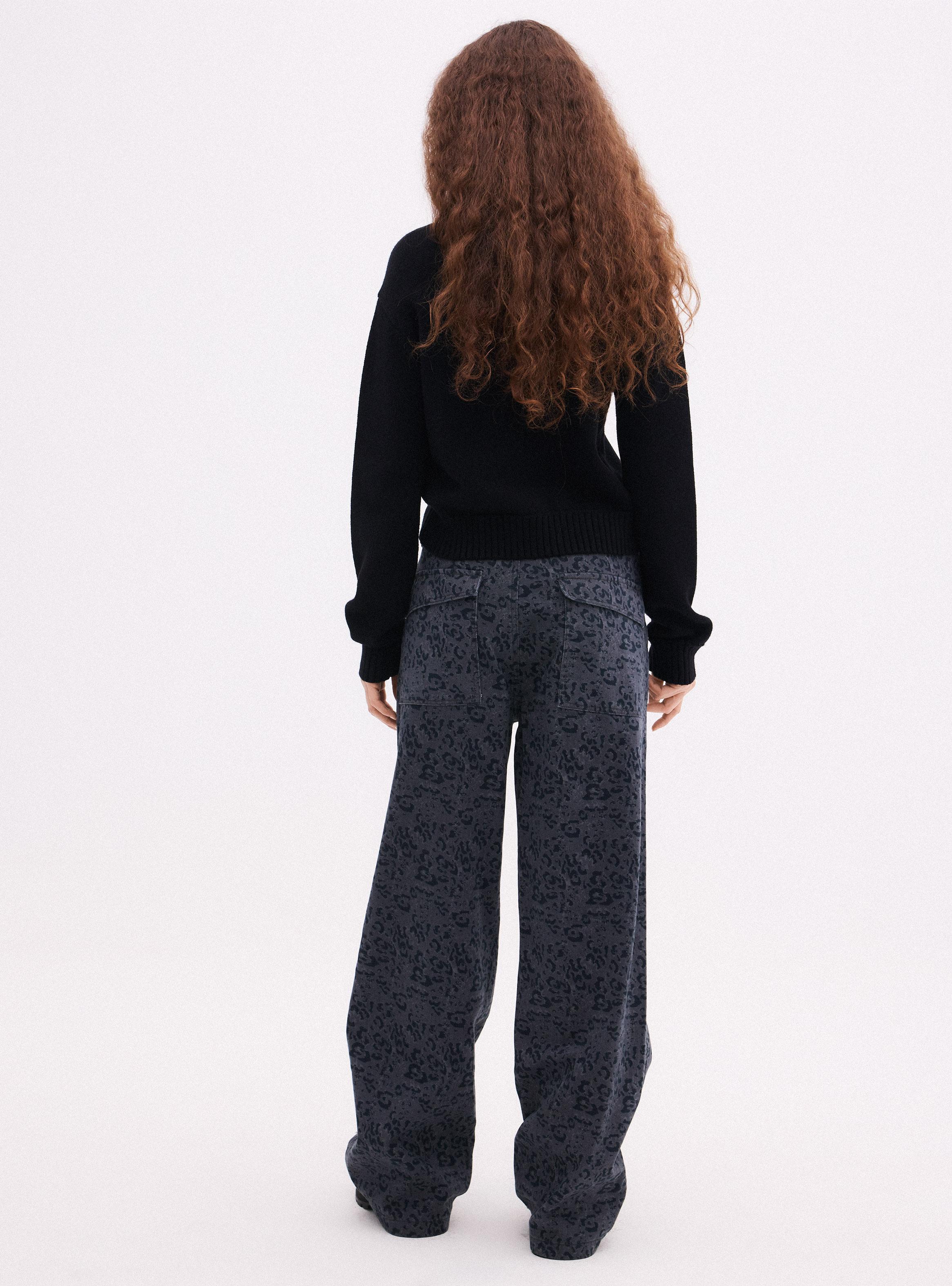 Pantalón Flare Animal Print-5