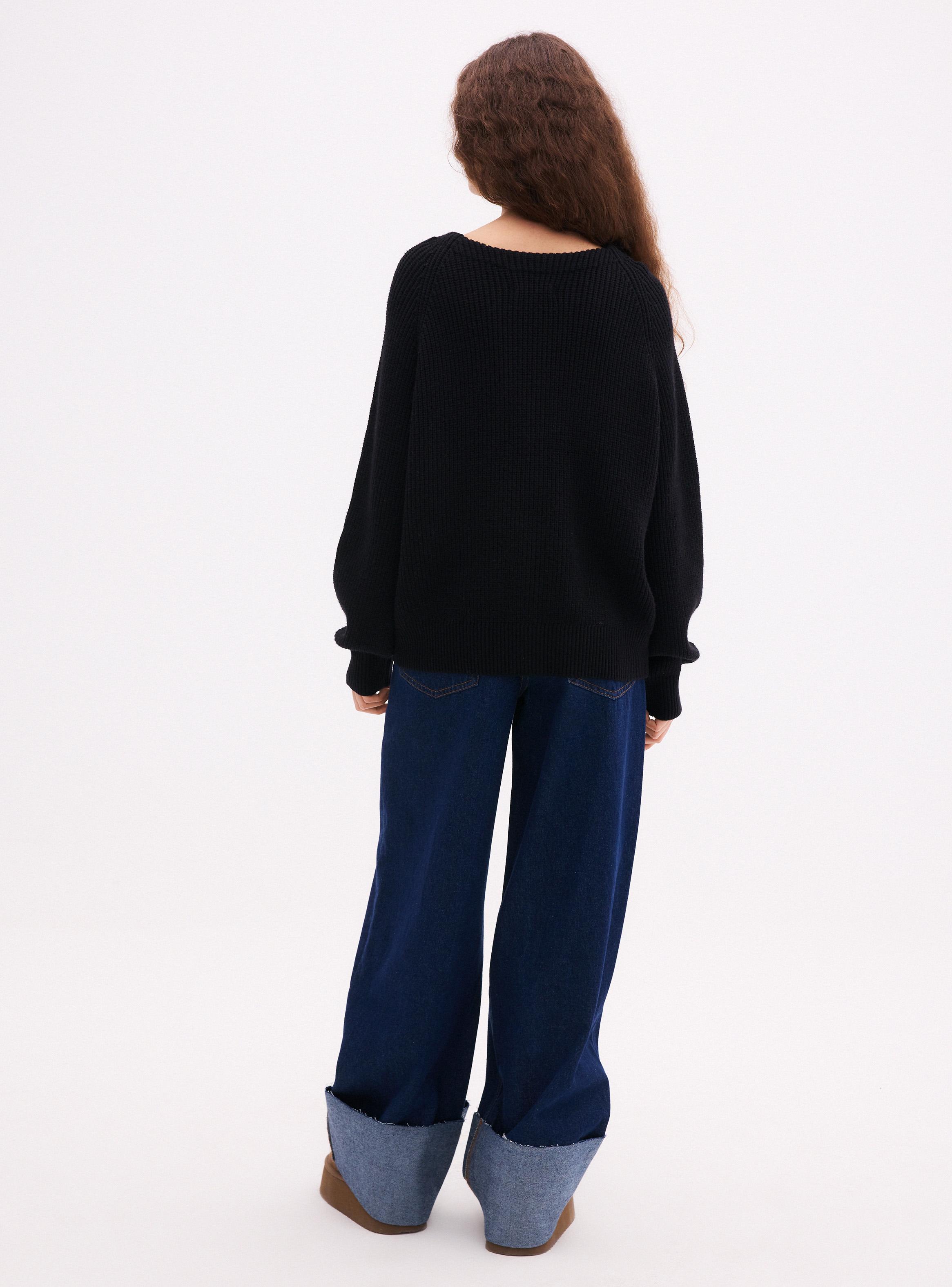 Sweater Acanalado con Botones Frontales-5