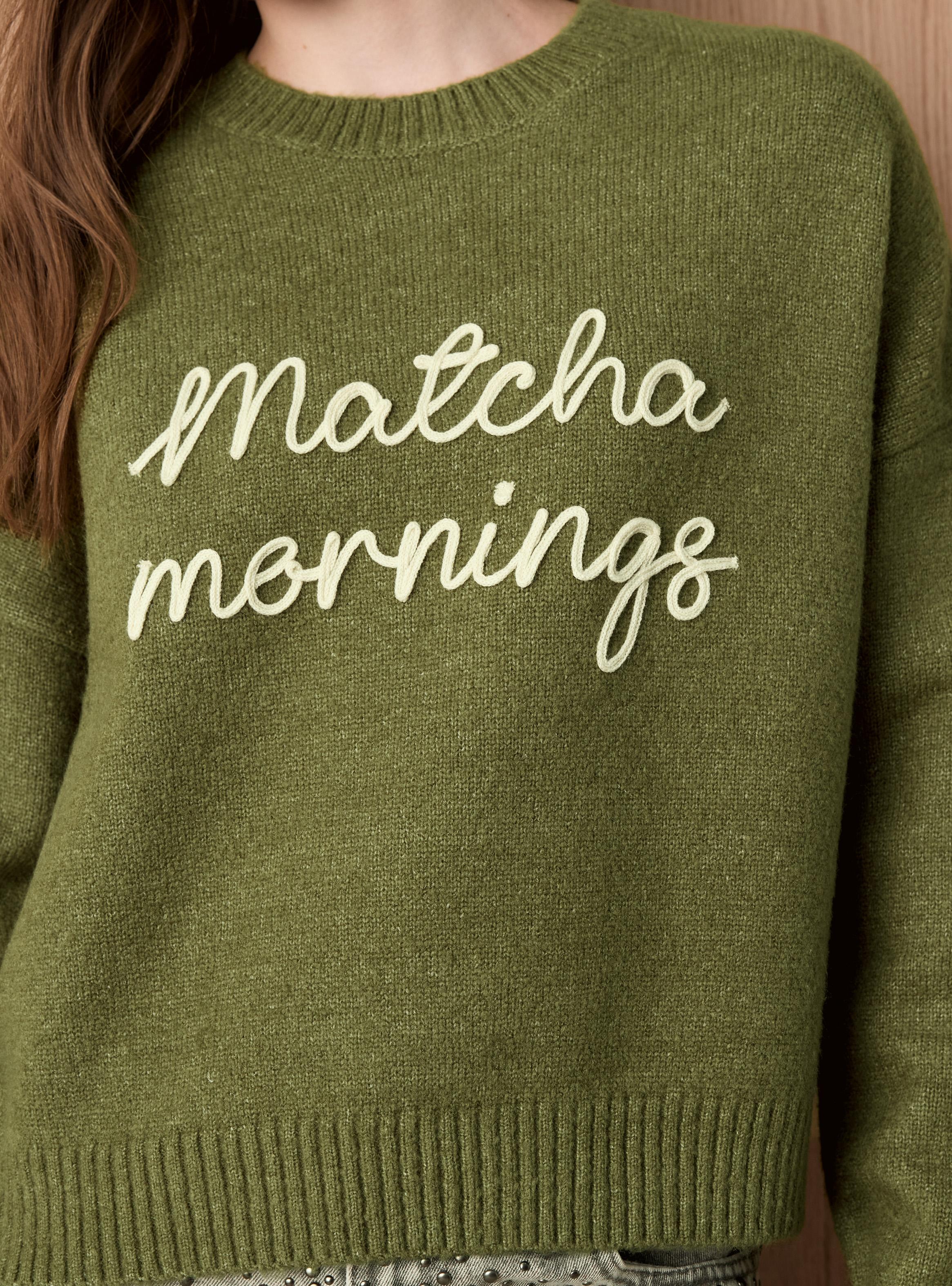 Sweater Tejido de Punto con Detalle Frontal-3