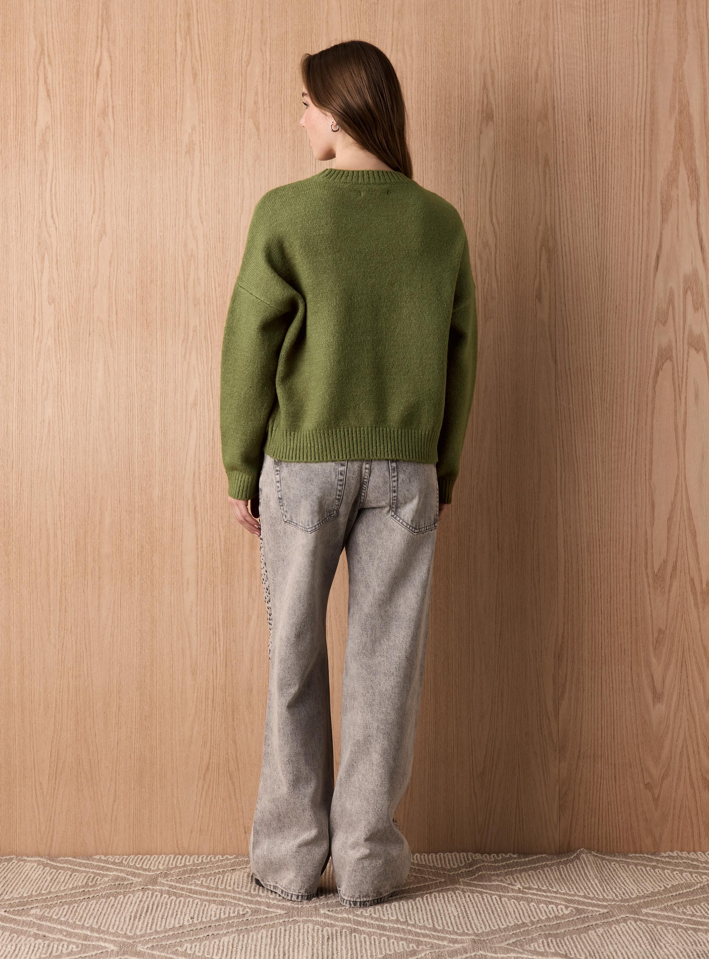 Sweater Tejido de Punto con Detalle Frontal-5