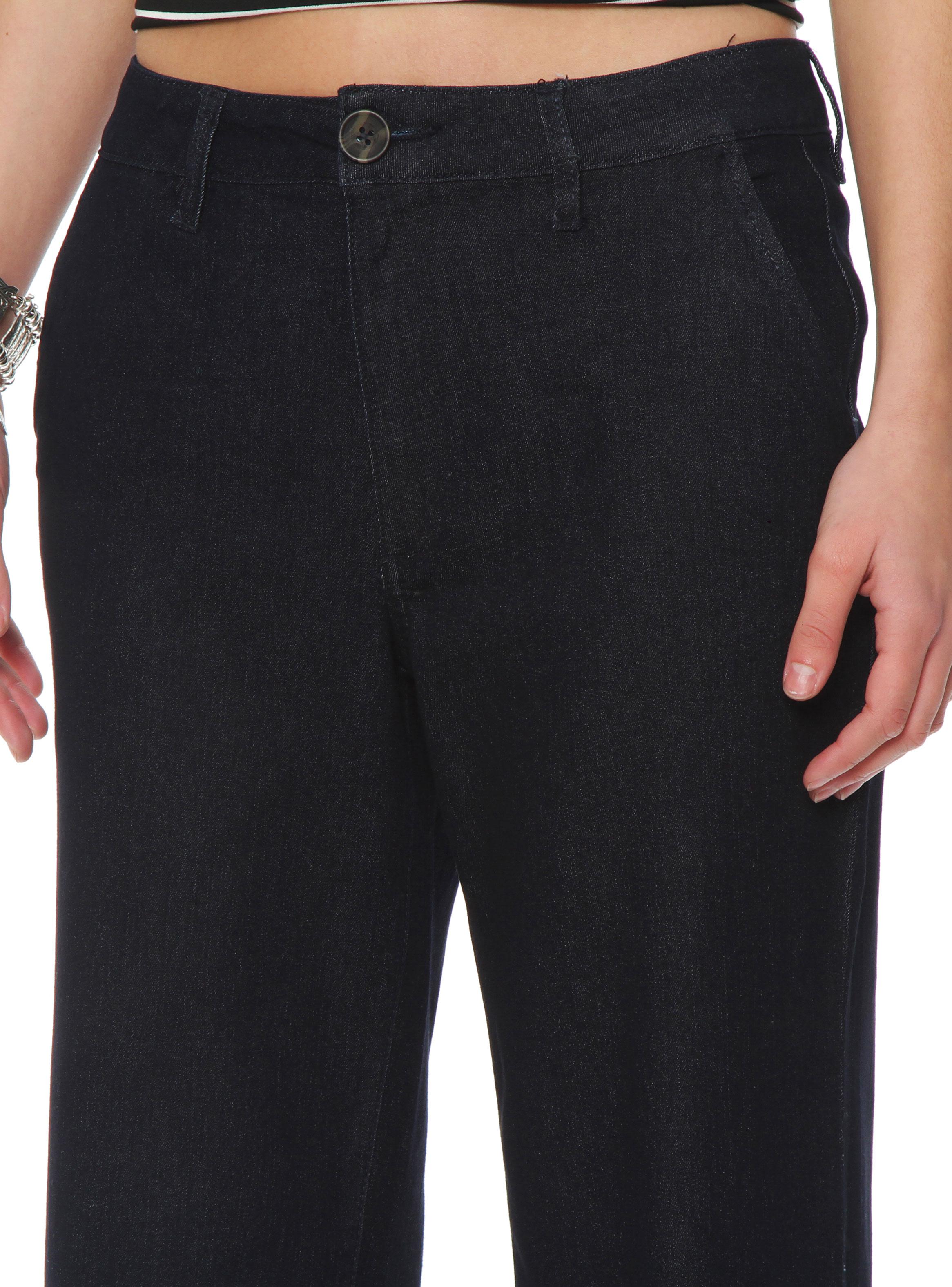 Jeans Recto Tiro Alto Pretina Básica Bolsillo Argentino-2