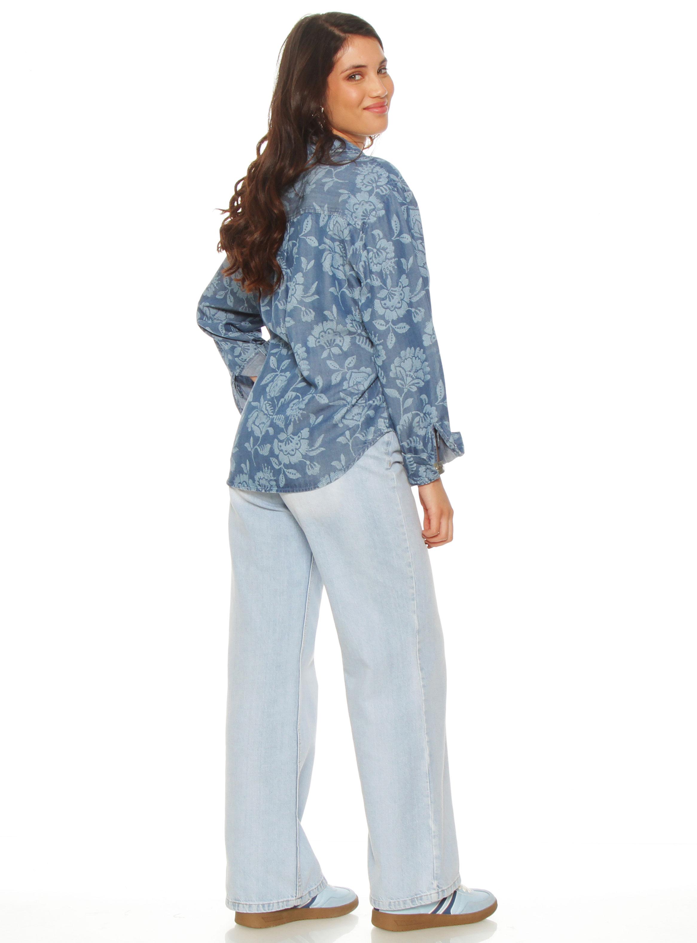 Blusa Manga Larga Lyocell Estampado-4