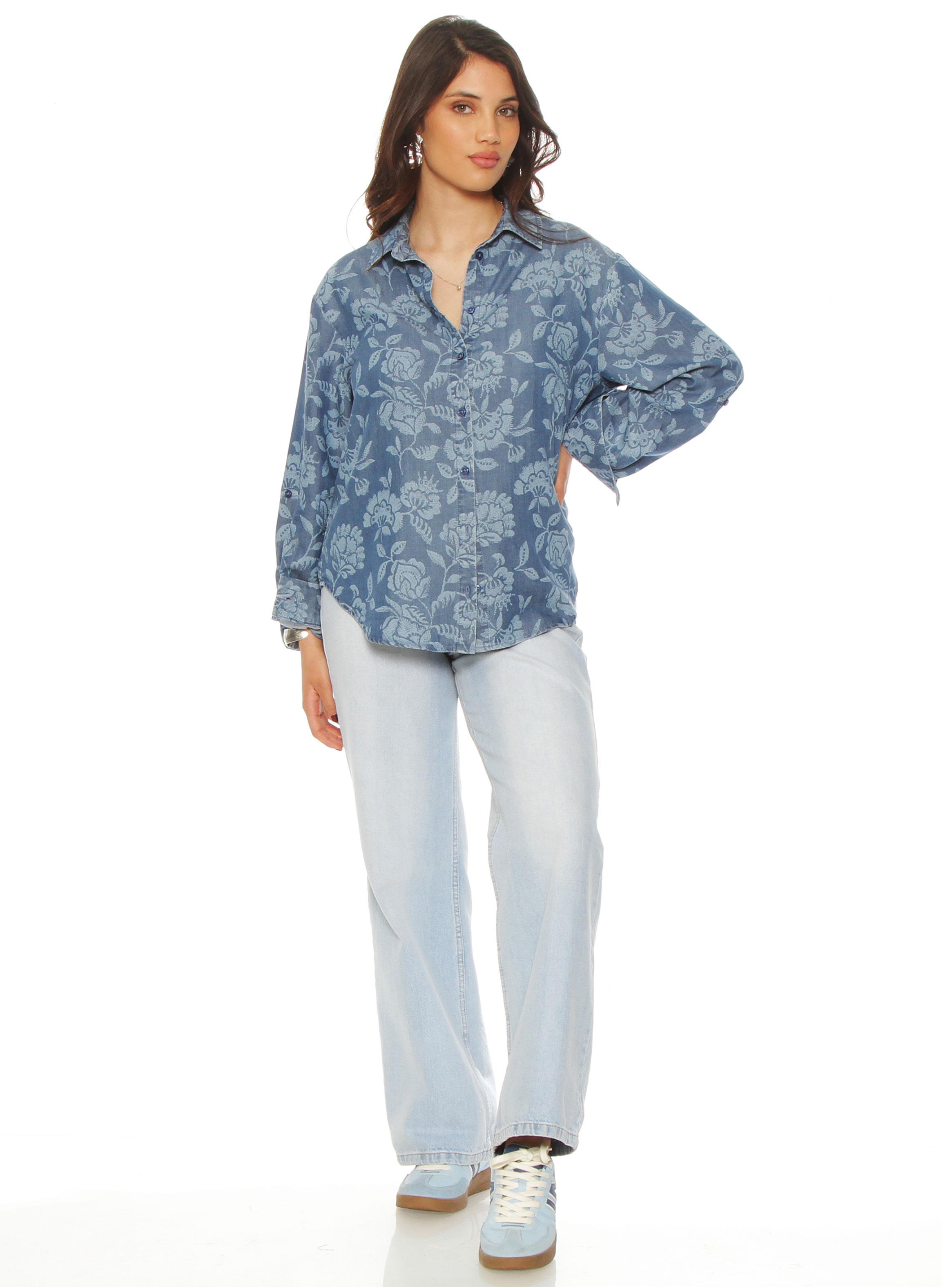 Blusa Manga Larga Lyocell Estampado-3