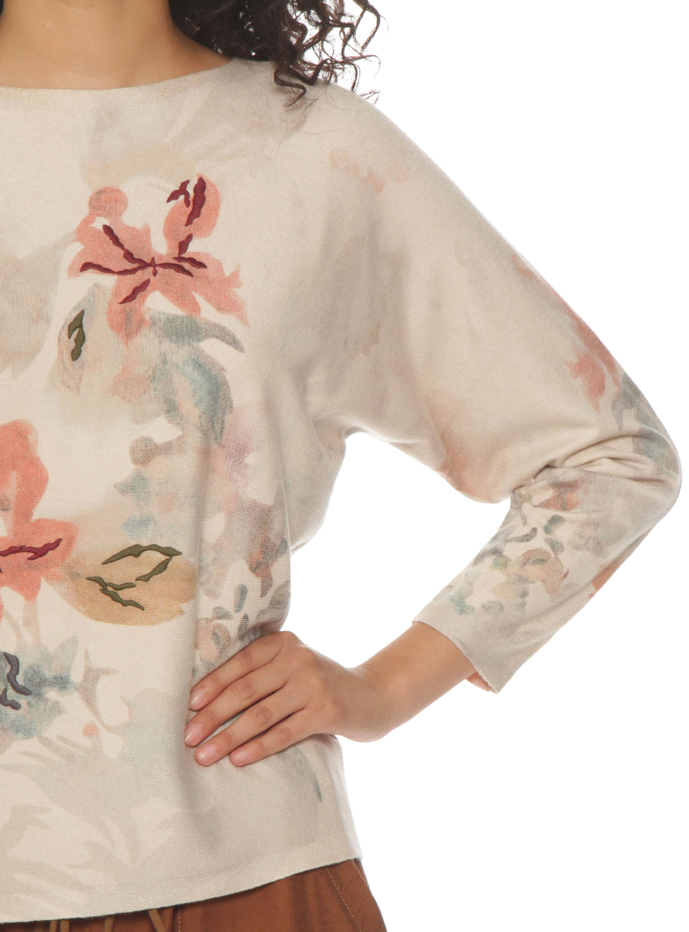 Sweater Manga 3/4 Sublimado Escote Redondo-2