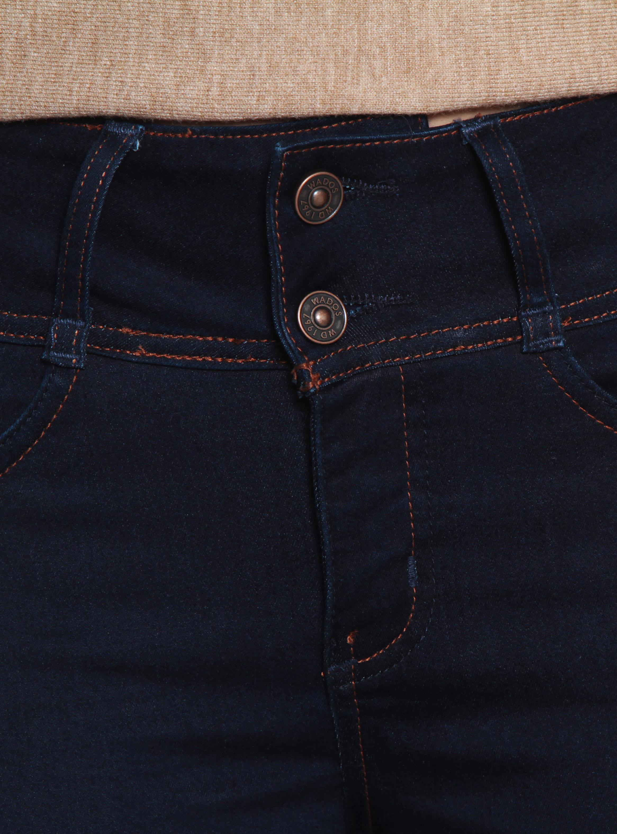 Jeans Recto Tiro Alto Tapetas Falsas Pretina Media-2