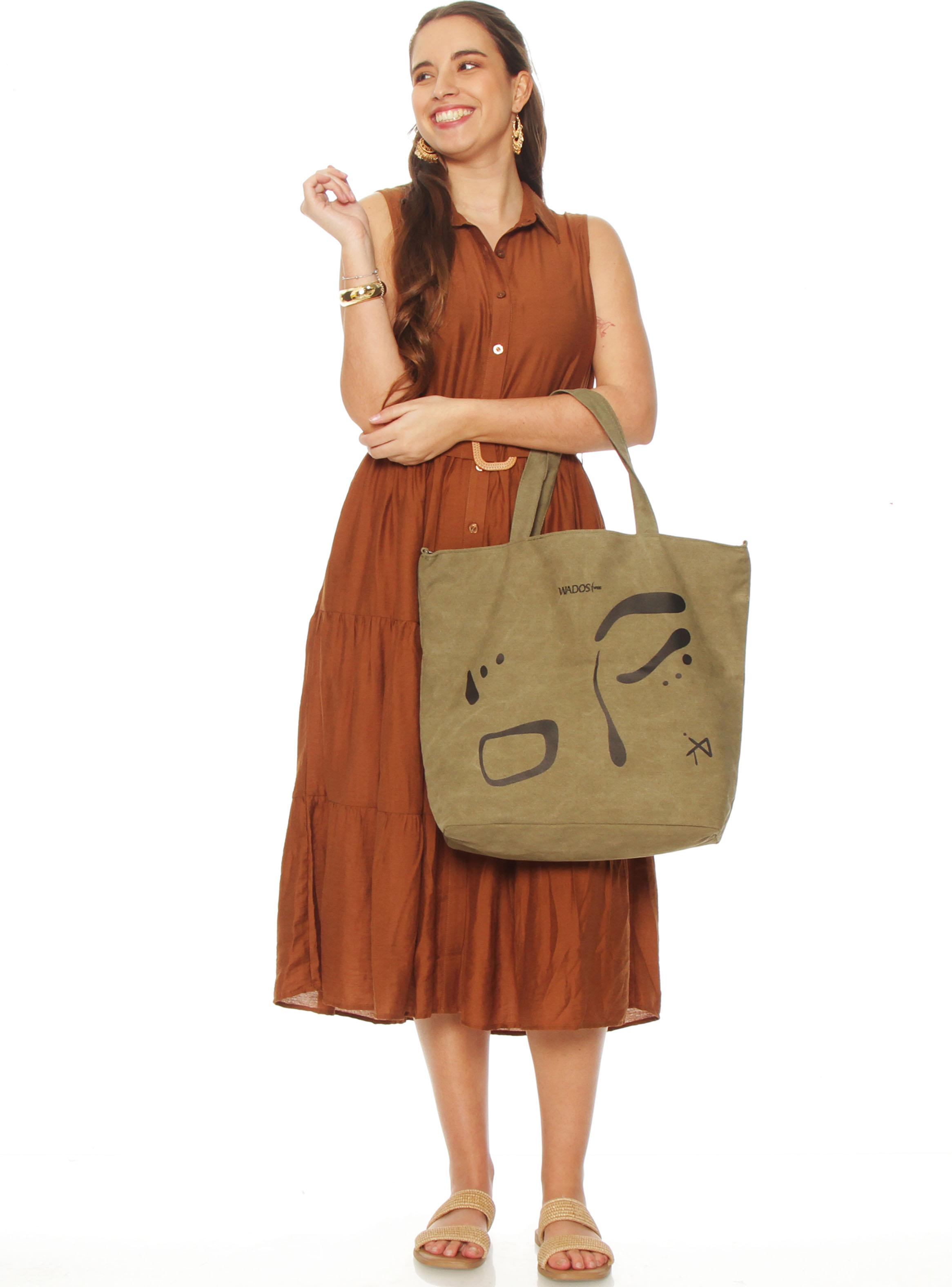 Vestido sin Manga Abotonado en Delantero con Lazo en Cintura-4