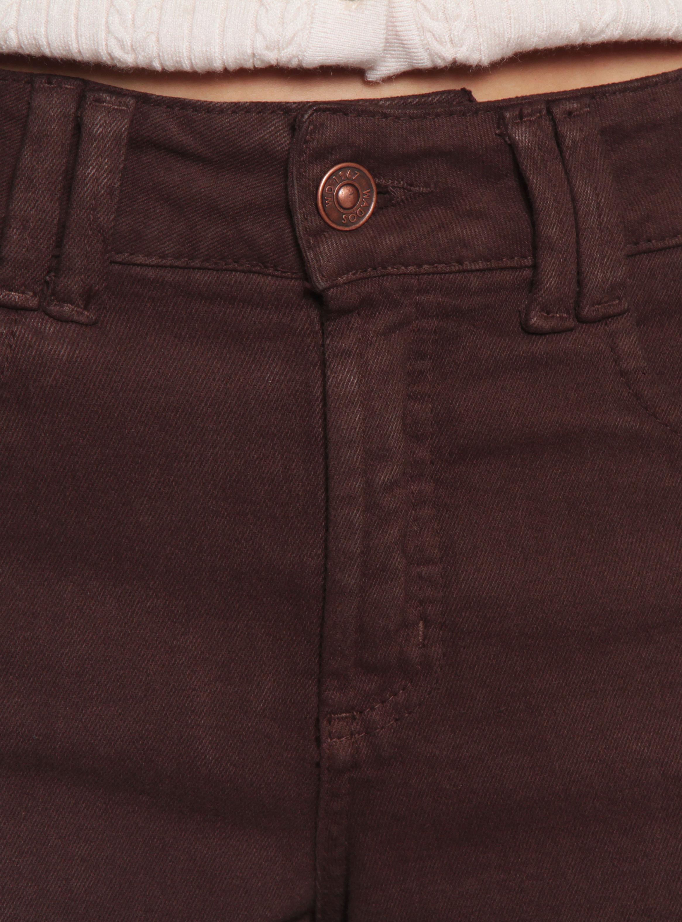 Jeans Wide Tiro Medio Pretina con Botón-2